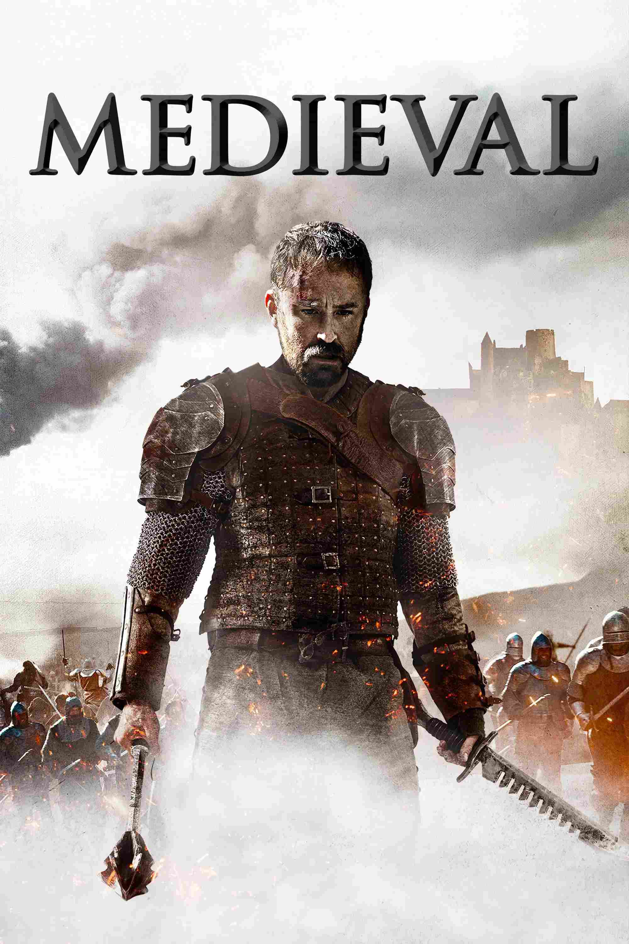 Poster chính thức của phim Phim Hành Động, Phim Tâm Lý "Thời Trung Cổ" (Medieval - 2022), với sự tham gia của diễn viên Ben Foster và Sophie Lowe.