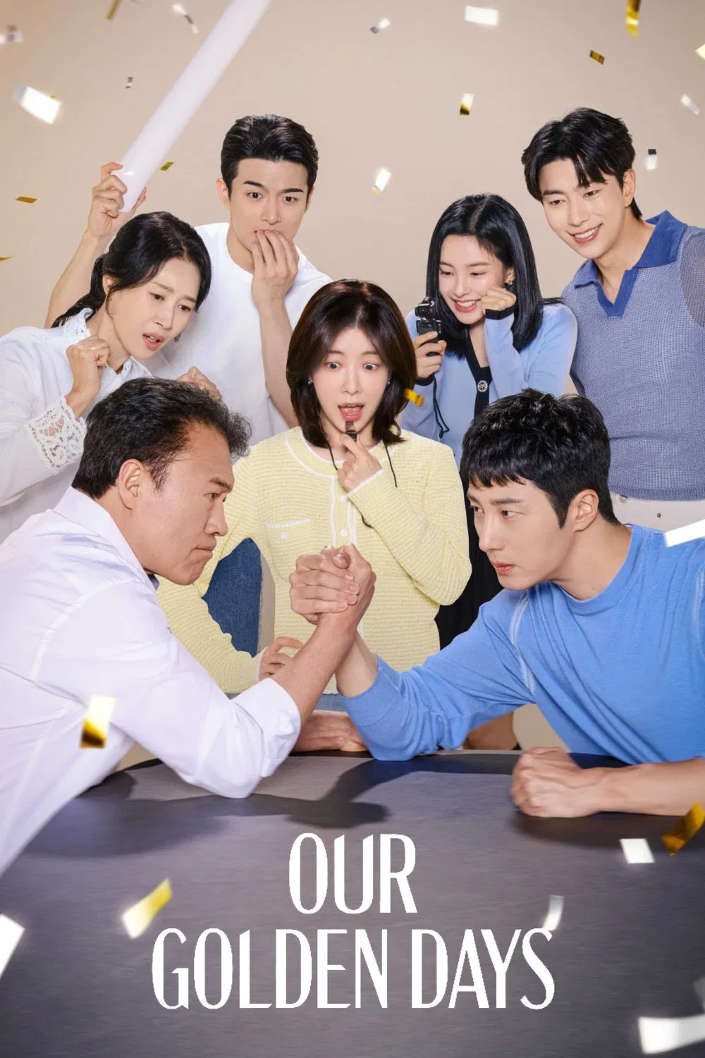 Poster chính thức của phim Phim Hài, Phim Tâm Lý "Thời Vàng Son" (Our Golden Days - 2025), với sự tham gia của diễn viên Jung In-sun và Jung Il-woo.