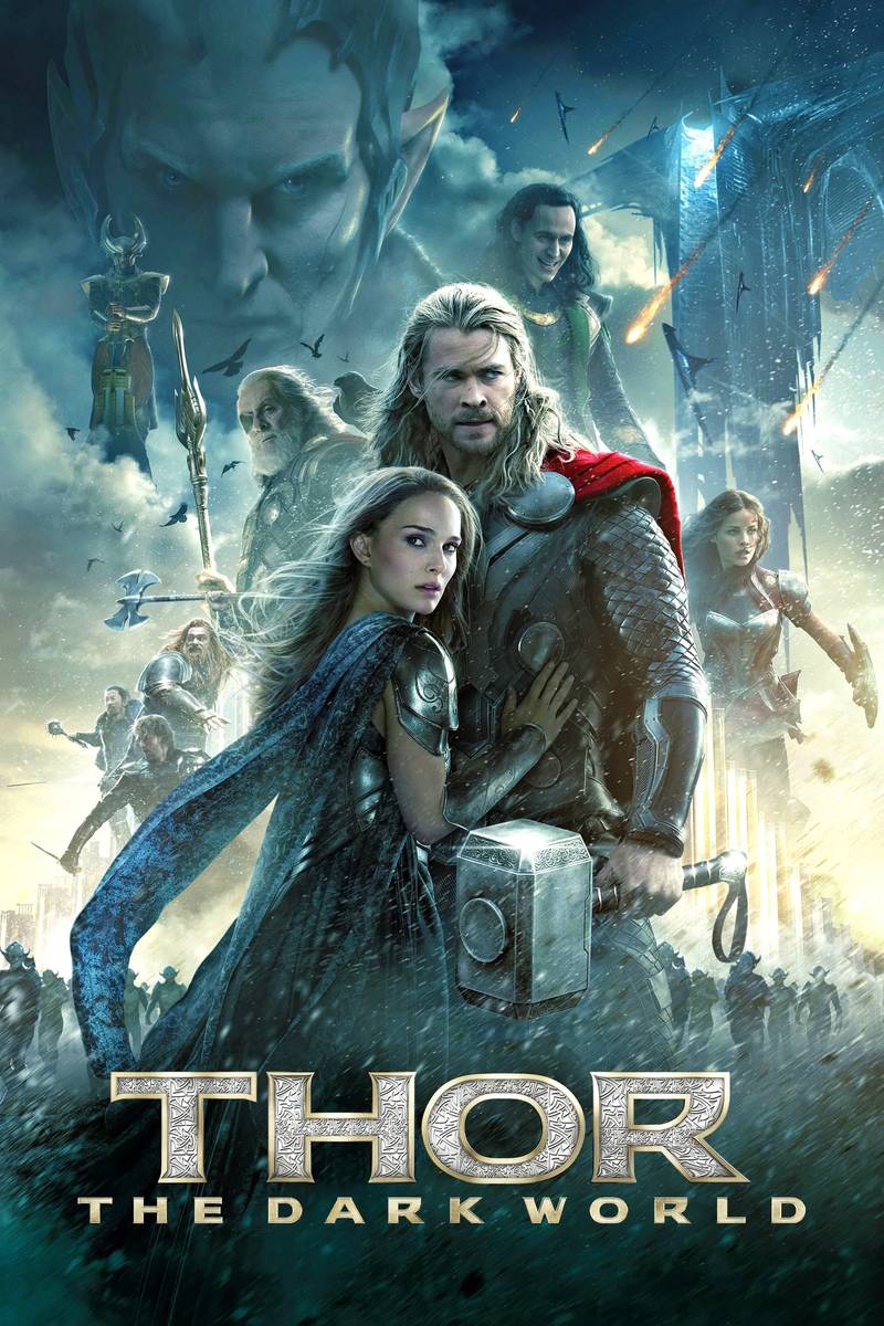 Poster chính thức của phim Phim Hành Động, Phim Phiêu Lưu "Thor: Thế giới bóng tối" (Thor: The Dark World - 2013), với sự tham gia của diễn viên Chris Hemsworth và Natalie Portman.