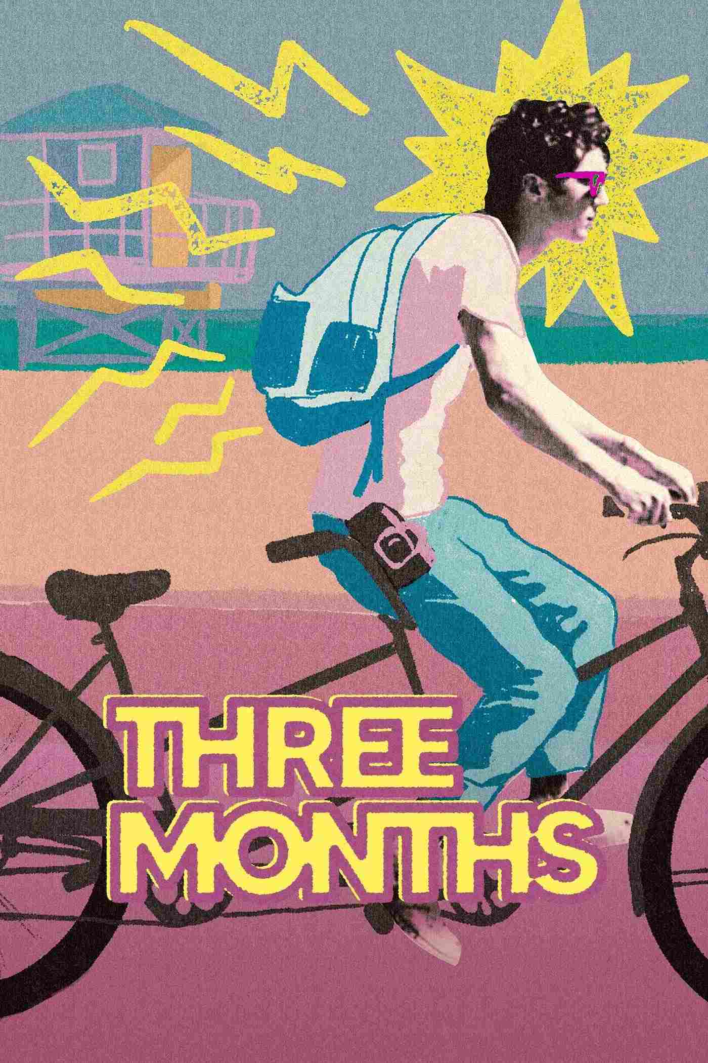 Poster chính thức của phim Phim Tâm Lý, Phim Hài "Three Months" (Three Months - 2022), với sự tham gia của diễn viên Troye Sivan và Viveik Kalra.