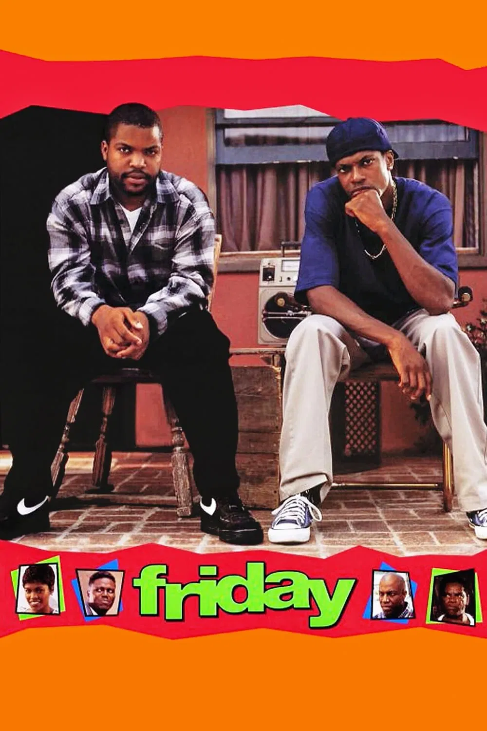 Poster chính thức của phim Phim Hài, Phim Tâm Lý "Thứ Sáu" (Friday - 1995), với sự tham gia của diễn viên Ice Cube và Chris Tucker.