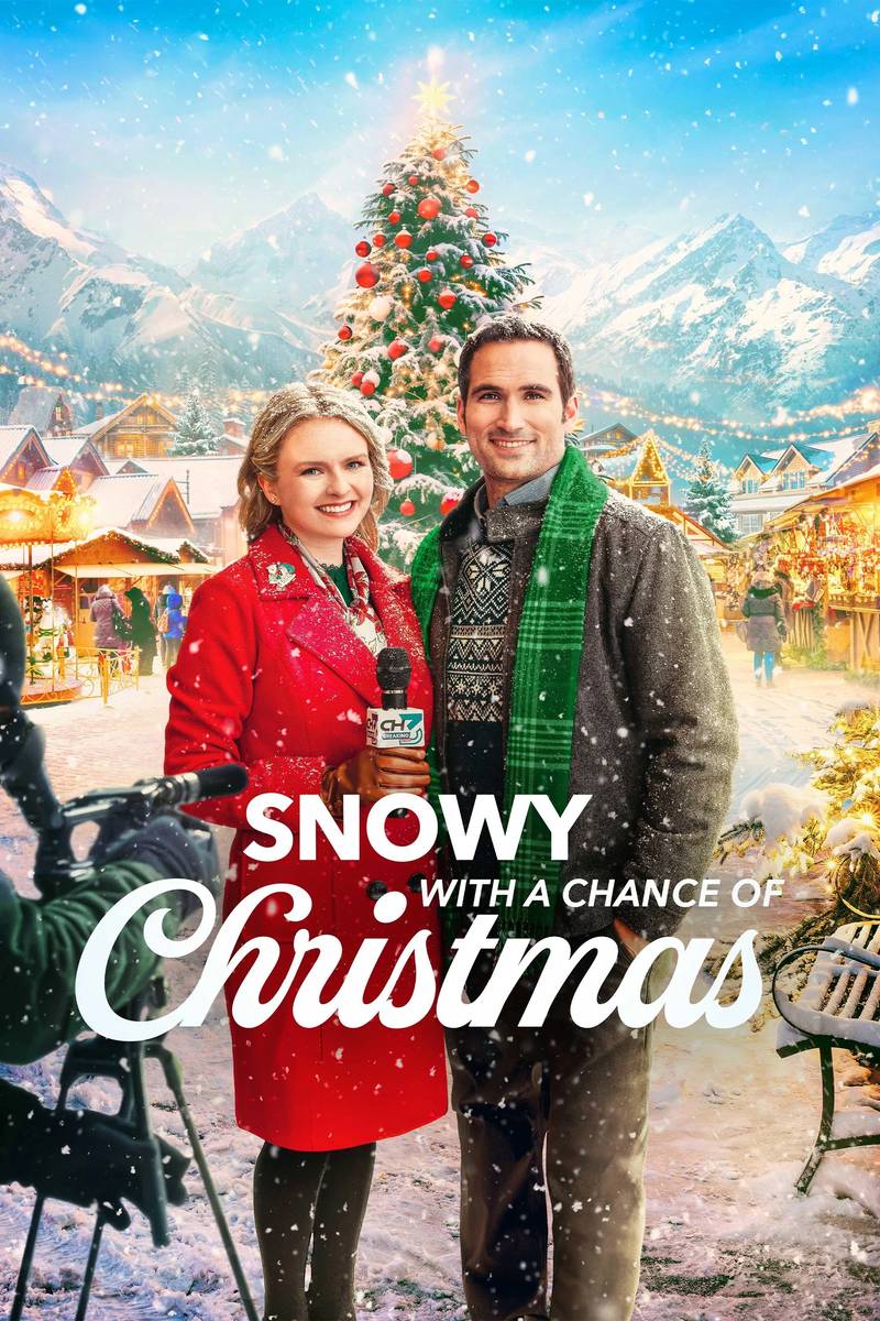 Poster chính thức của phim Phim Truyền Hình, Phim Hài "Thử Thách Giáng Sinh" (Snowy with a Chance of Christmas - 2024), với sự tham gia của diễn viên Andrea Brooks và Giles Panton.