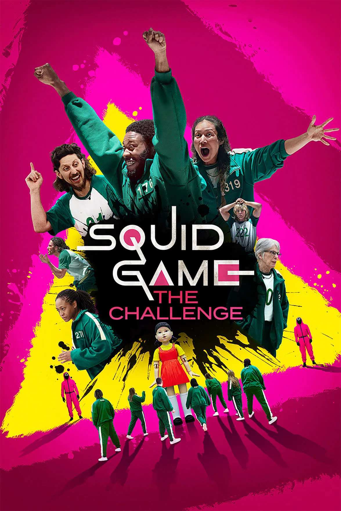 Poster chính thức của phim Truyền Hình Thực Tế "Thử Thách Trò Chơi Con Mực (Phần 2)" (Squid Game: The Challenge - 2023).