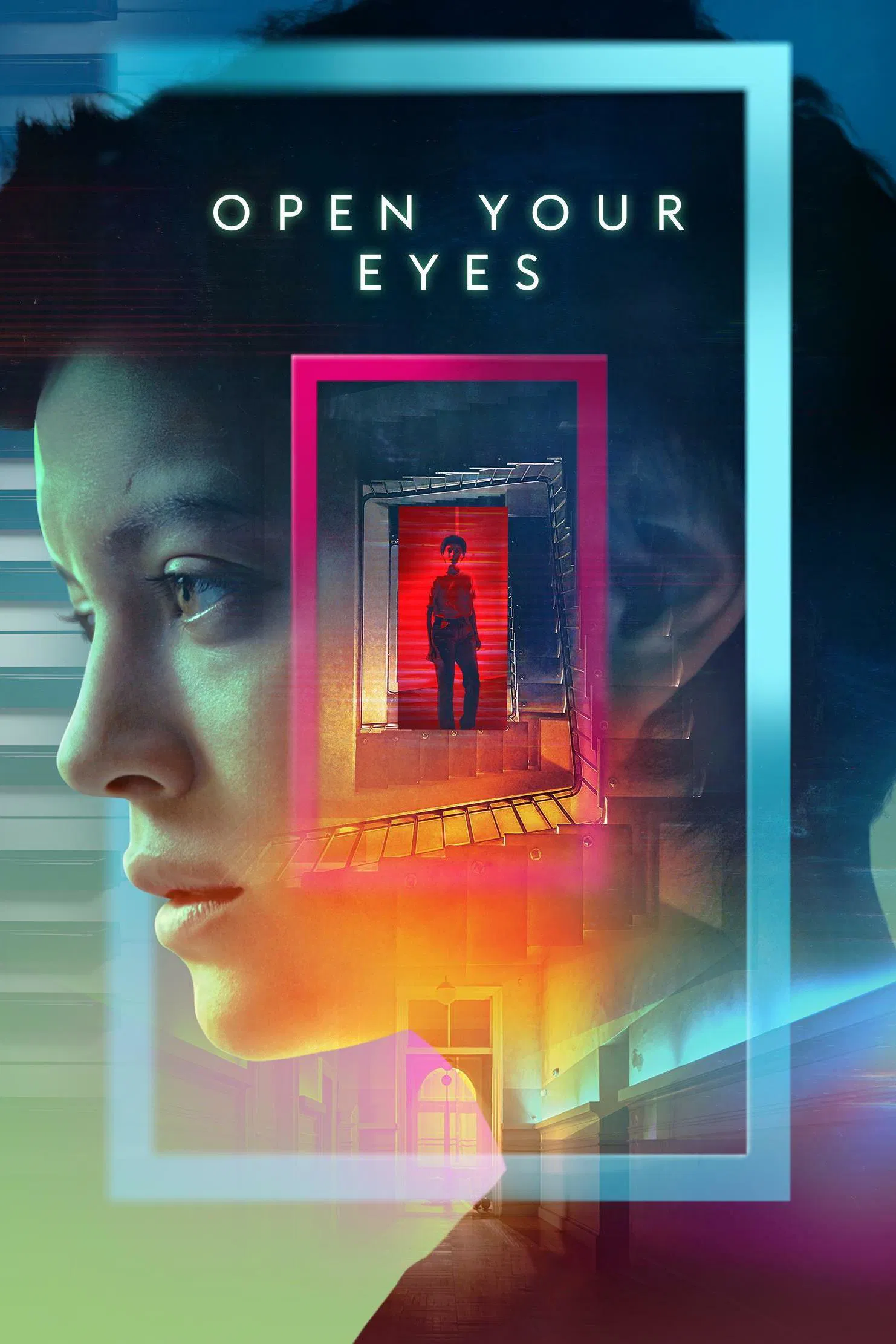 Poster chính thức của phim Phim Viễn Tưởng & Giả Tưởng, Phim Bí Ẩn "Thức Giấc" (Open Your Eyes - 2021), với sự tham gia của diễn viên Maria Wawreniuk và Ignacy Liss.