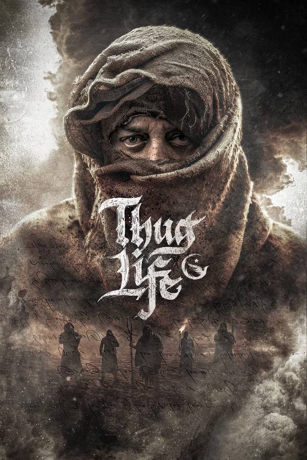 Poster chính thức của phim Phim Hành Động, Phim Hình Sự "Thug Life" (Thug Life - 2025), với sự tham gia của diễn viên Kamal Haasan và Silambarasan.