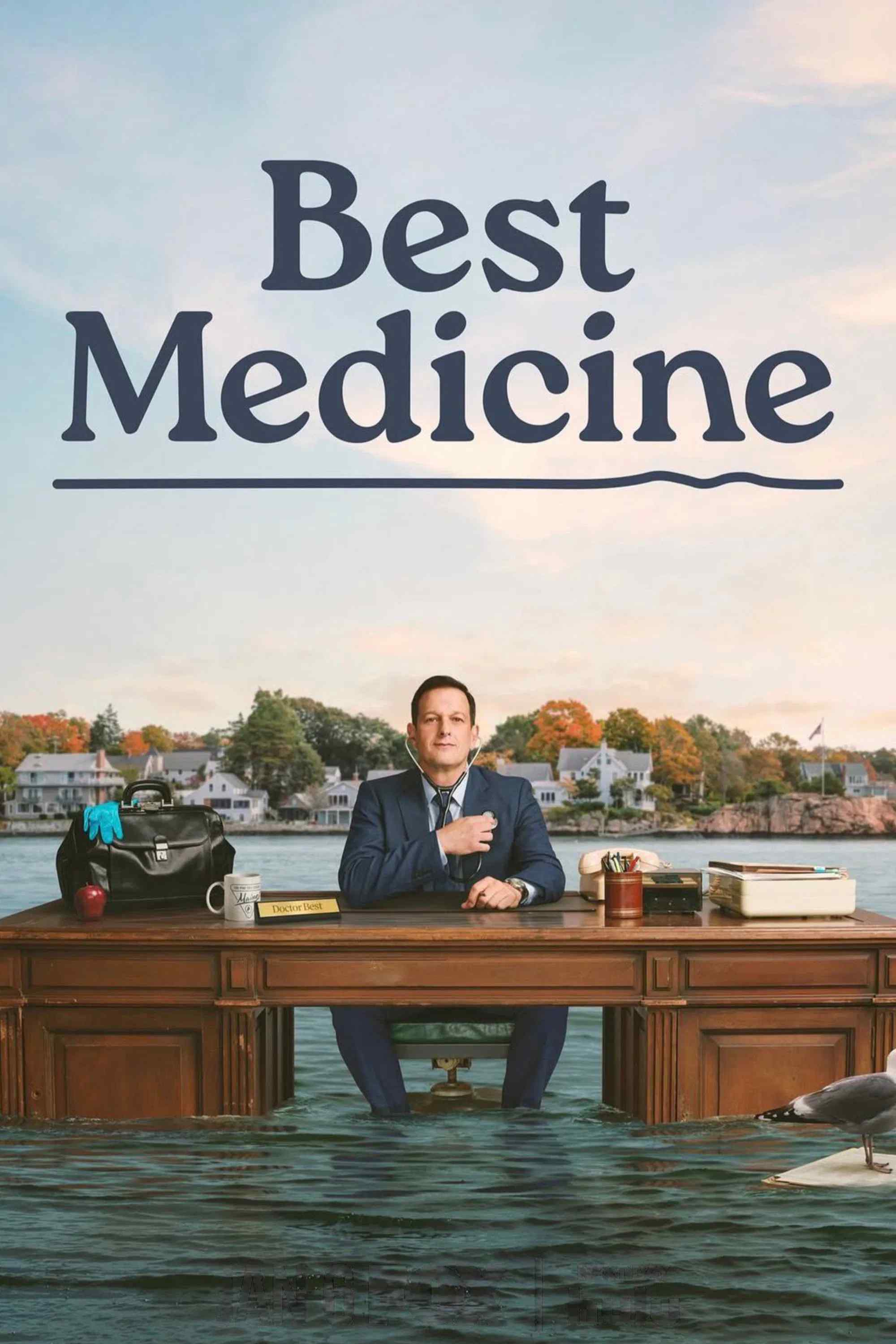 Poster chính thức của phim Phim Hài, Phim Tâm Lý "Thuốc Đắng Dã Tật" (Best Medicine - 2026), với sự tham gia của diễn viên Josh Charles và Abigail Spencer.