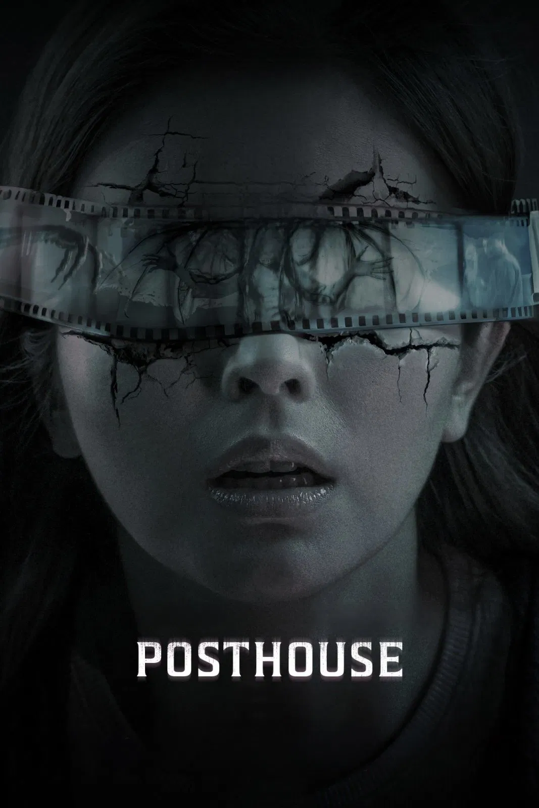 Poster chính thức của phim Phim Kinh Dị "Thước Phim Ma Quái" (Posthouse - 2025), với sự tham gia của diễn viên Sid Lucero và Bea Binene.