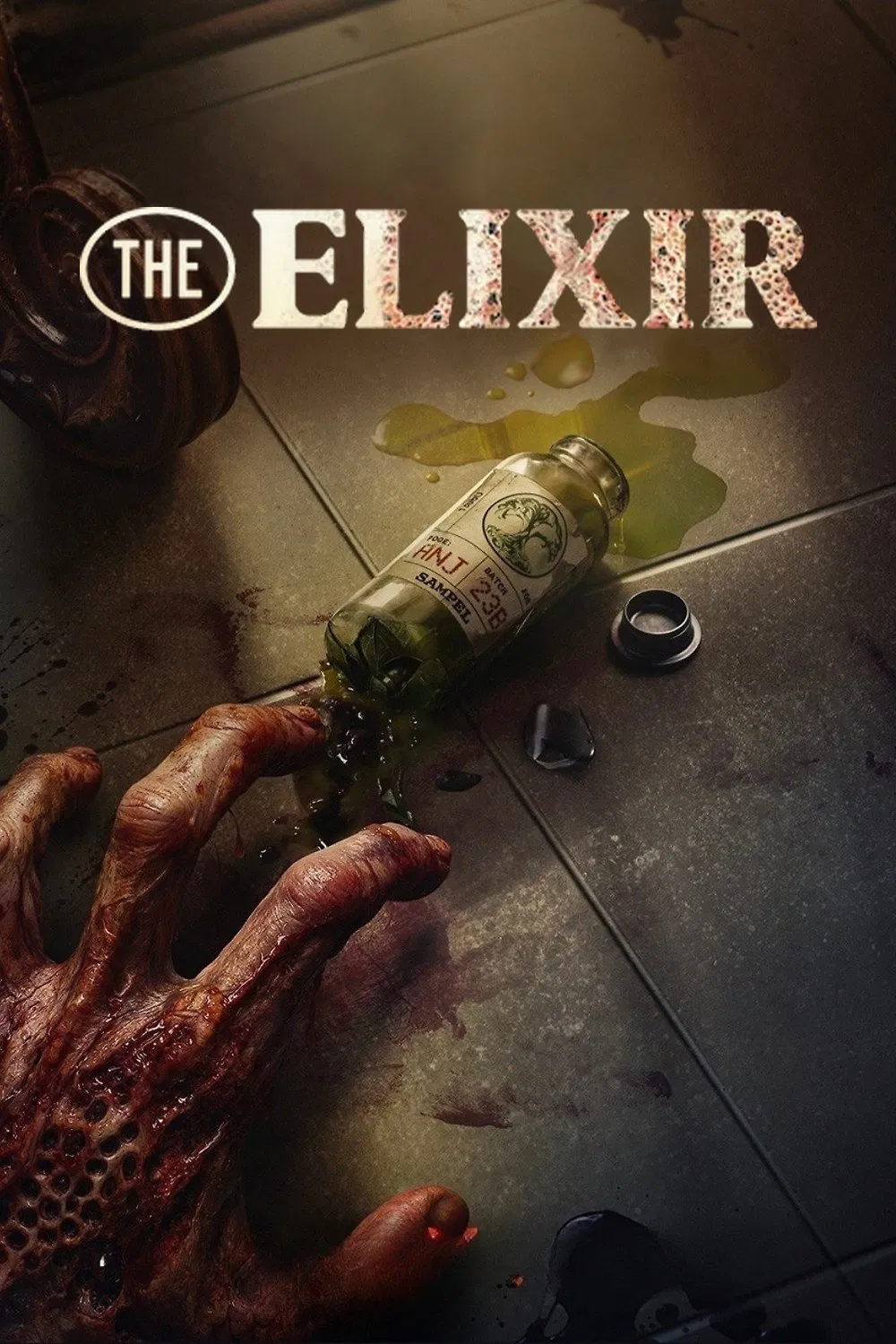 Poster chính thức của phim Phim Kinh Dị, Phim Giật Gân "Thuốc Trường Sinh" (The Elixir - 2025), với sự tham gia của diễn viên Mikha Tambayong và Eva Celia.