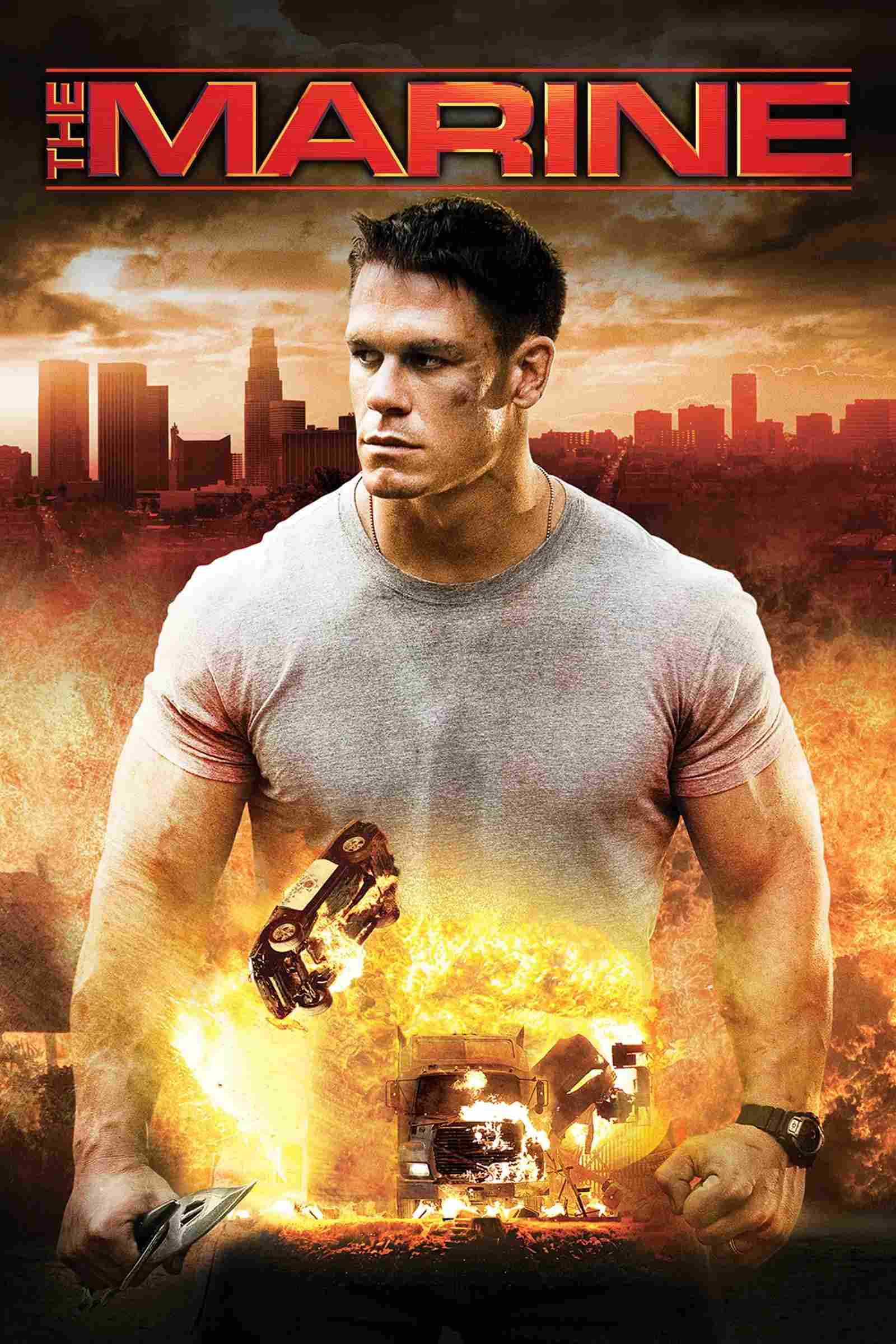Poster chính thức của phim Phim Hành Động "Thủy Quân Lục Chiến" (The Marine - 2006), với sự tham gia của diễn viên John Cena và Kelly Carlson.