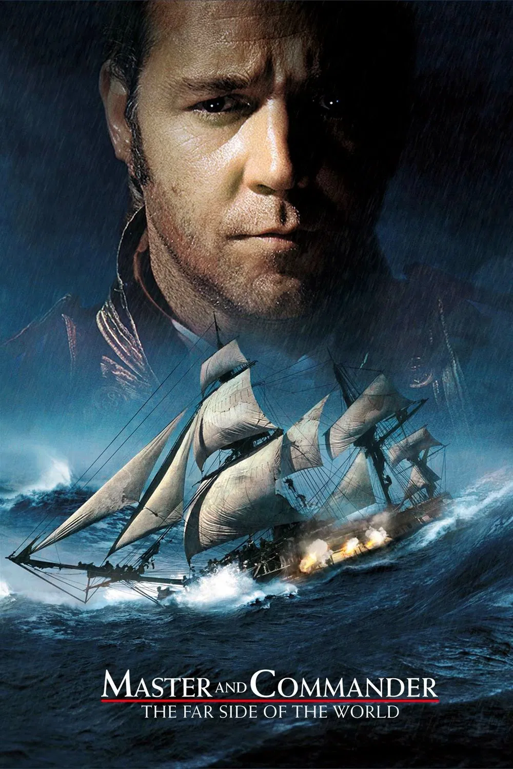 Poster chính thức của phim Phim Phiêu Lưu, Phim Tâm Lý "Thuyền Trưởng Và Đại Úy" (Master and Commander: The Far Side of the World - 2003), với sự tham gia của diễn viên Russell Crowe và Paul Bettany.