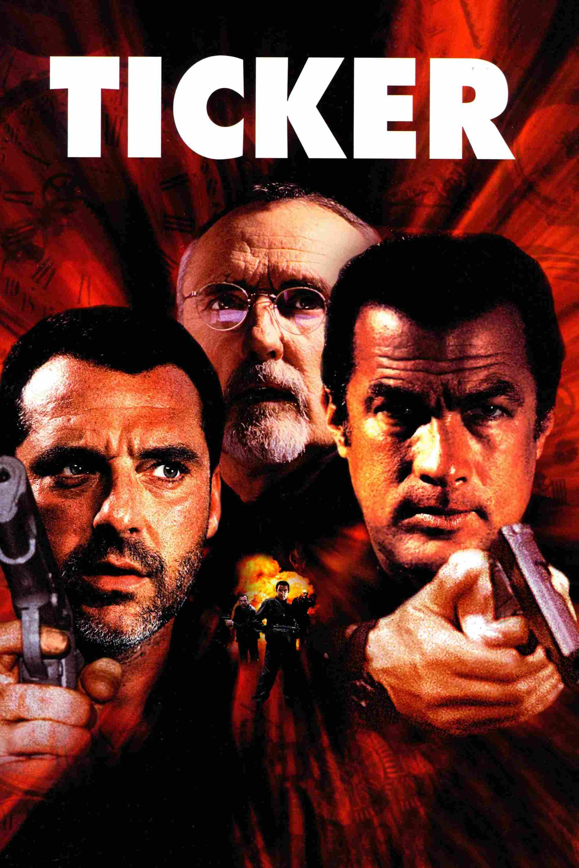 Poster chính thức của phim Phim Hành Động, Phim Phiêu Lưu "Ticker" (Ticker - 2001), với sự tham gia của diễn viên Tom Sizemore và Steven Seagal.