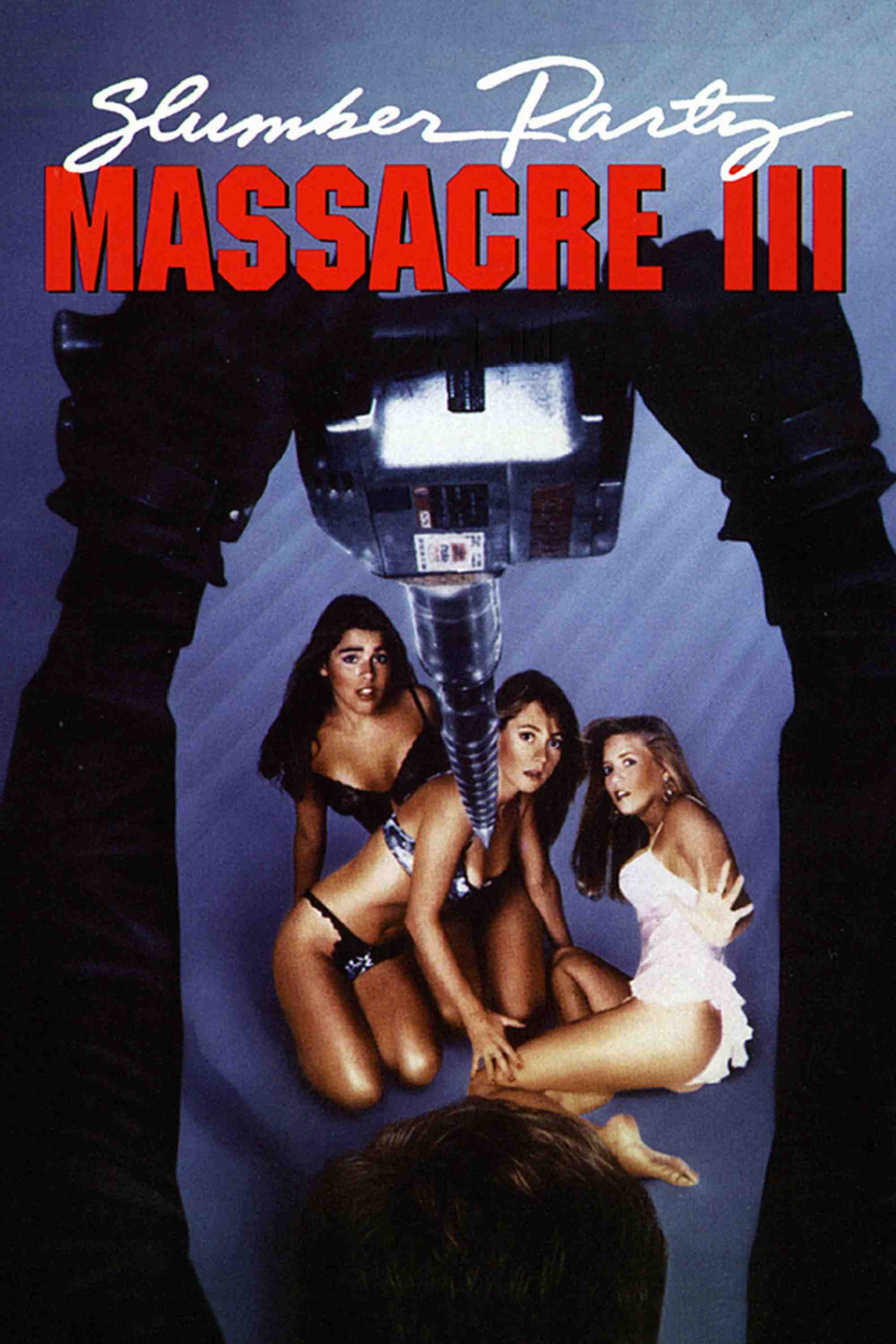 Poster chính thức của phim Phim Kinh Dị, Phim Hài "Tiệc Ăn Chơi Đẫm Máu 3" (Slumber Party Massacre III - 1990), với sự tham gia của diễn viên Keely Christian và Michael Harris.