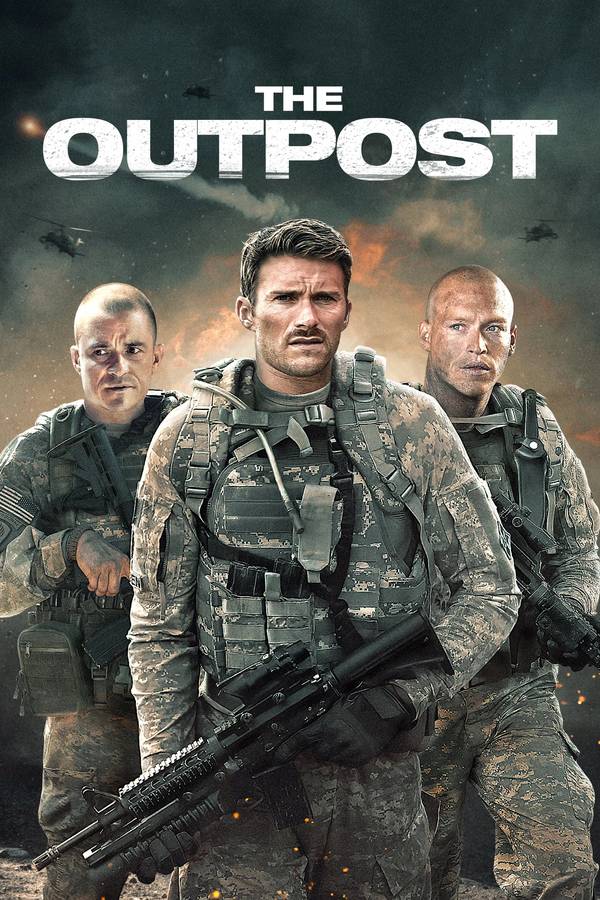 Poster chính thức của phim Phim Chiến Tranh, Phim Tâm Lý "Tiền Đồn" (The Outpost - 2020), với sự tham gia của diễn viên Scott Eastwood và Caleb Landry Jones.