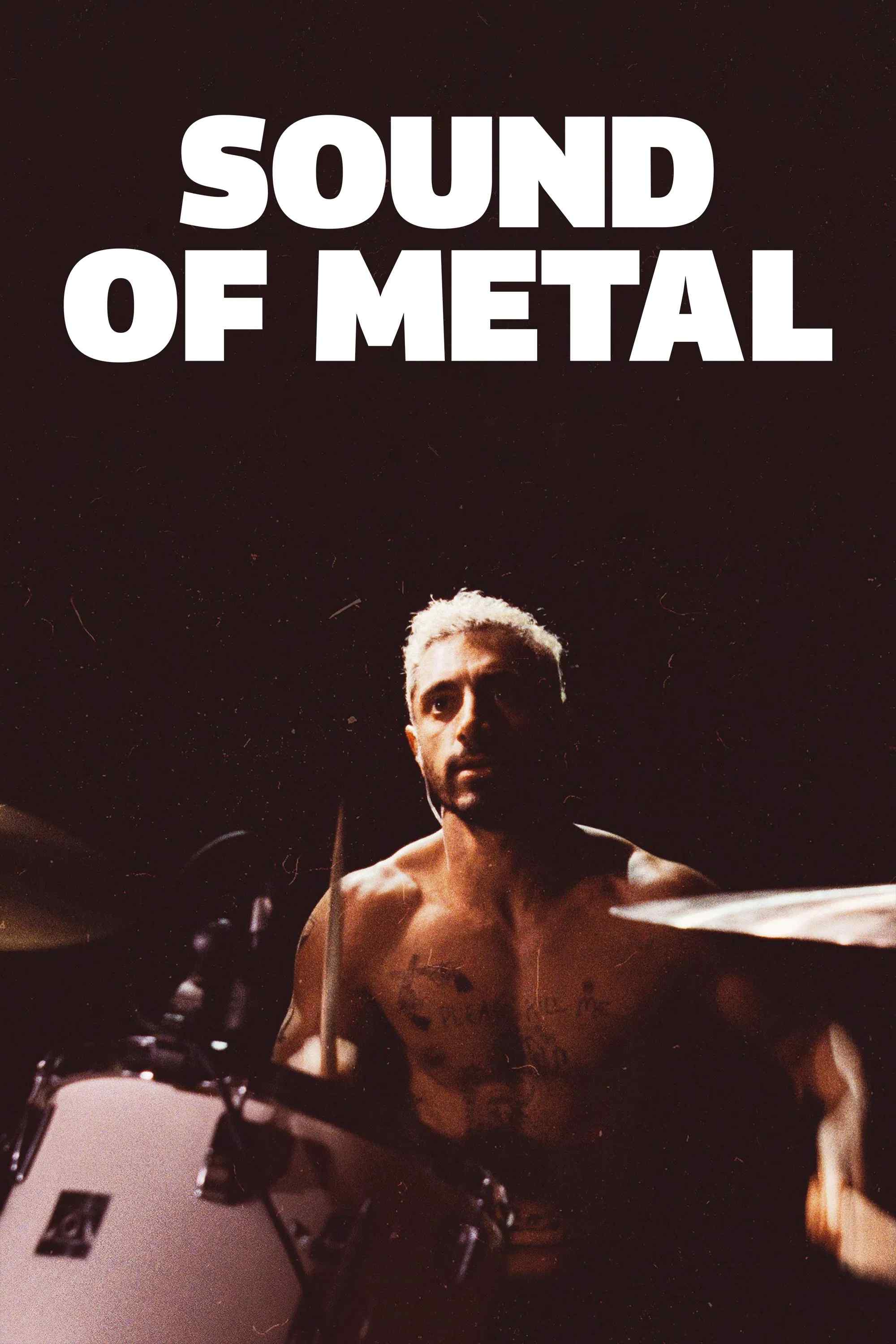 Poster chính thức của phim Phim Tâm Lý, Phim Ca Nhạc "Tiếng Gọi Của Đam Mê" (Sound of Metal - 2020), với sự tham gia của diễn viên Riz Ahmed và Olivia Cooke.