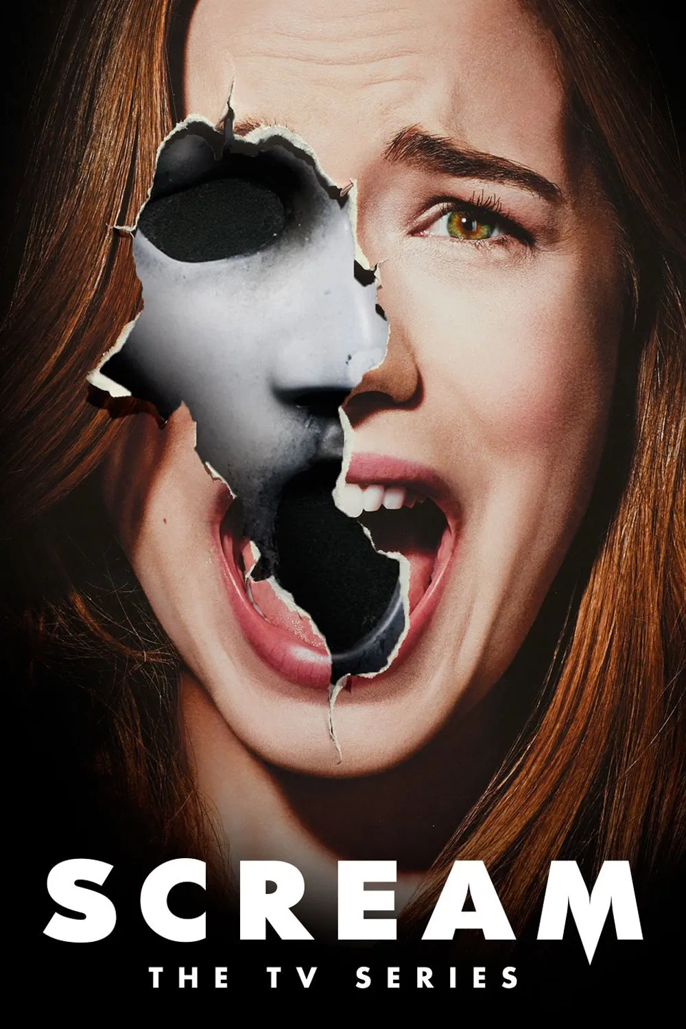 Poster chính thức của phim Phim Tâm Lý, Phim Hình Sự "Tiếng thét (Phần 3)" (Scream: The TV Series - 2015), với sự tham gia của diễn viên RJ Cyler và Jessica Sula.