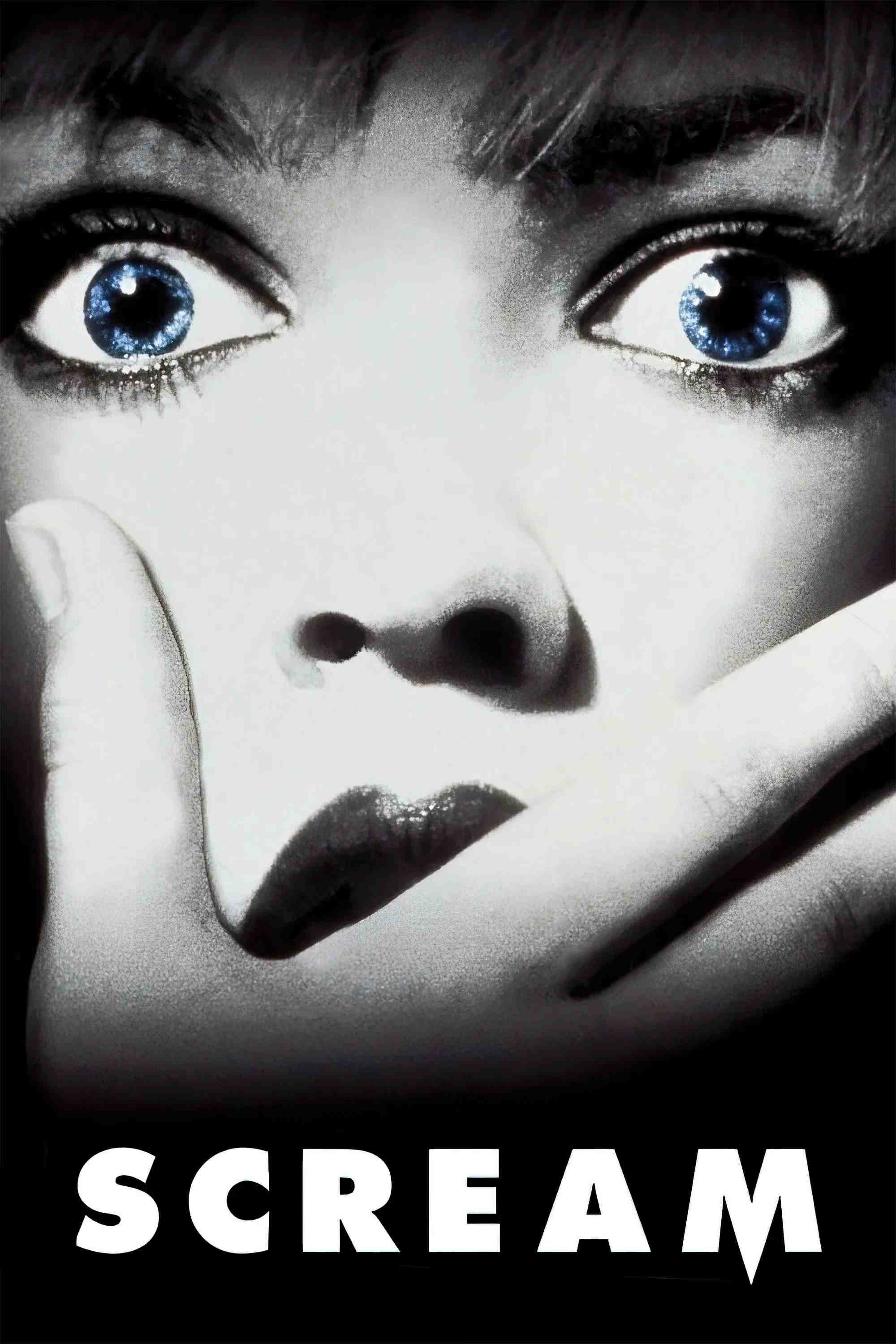 Poster chính thức của phim Phim Hình Sự, Phim Kinh Dị "Tiếng Thét" (Scream - 1996), với sự tham gia của diễn viên David Arquette và Neve Campbell.