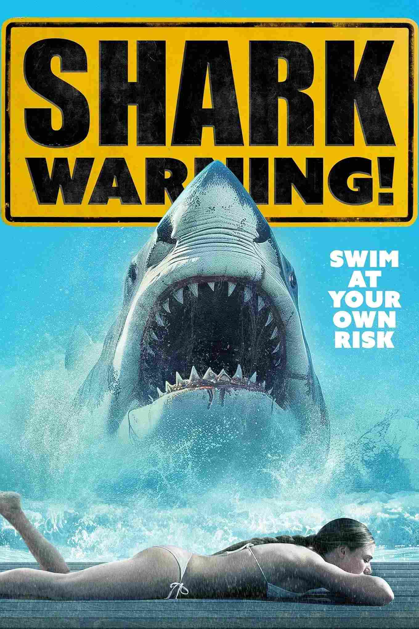 Poster chính thức của phim Phim Hành Động, Phim Kinh Dị "Tiêu Diệt Cá Mập" (Shark Warning - 2024), với sự tham gia của diễn viên David Chokachi và Andrew J Katers.