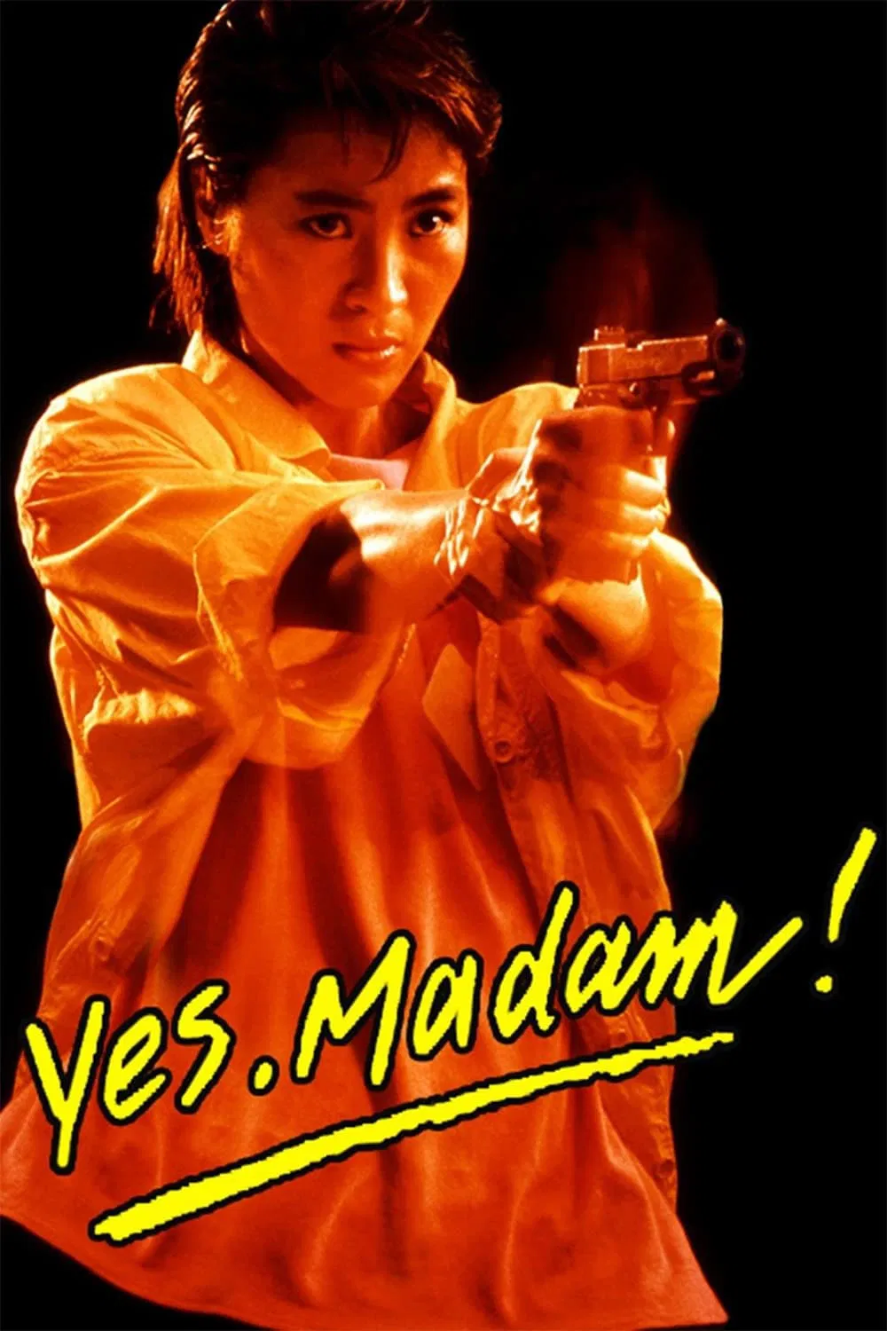 Poster chính thức của phim Phim Hành Động, Phim Hài "Tiêu Diệt Nhân Chứng 2: Hoàng Gia Sư Tỷ" (Yes, Madam! - 1985), với sự tham gia của diễn viên Dương Tử Quỳnh và Cynthia Rothrock.