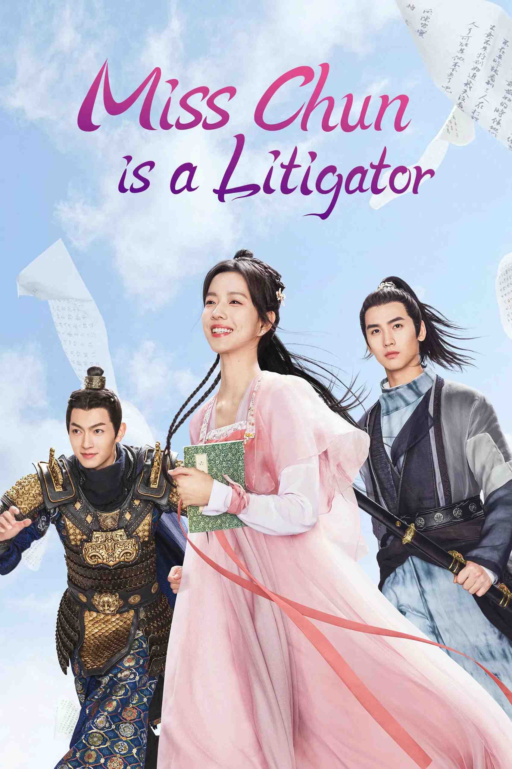 Poster chính thức của phim Phim Tâm Lý, Phim Bí Ẩn "Tiểu Thư Xuân Gia Là Tụng Sư" (Miss Chun Is a Litigator - 2023), với sự tham gia của diễn viên Trang Đạt Phi và Huang Junjie.