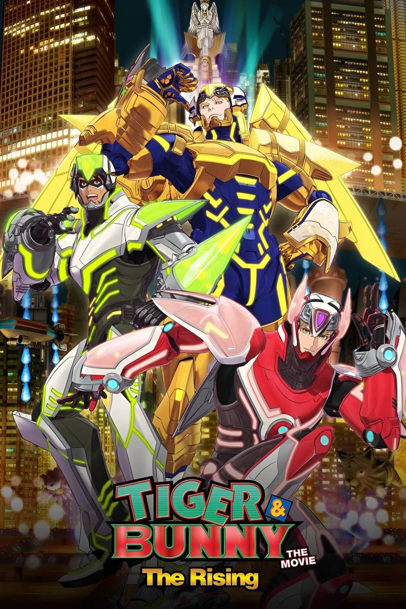 Poster chính thức của phim Phim Hành Động, Phim Hoạt Hình "TIGER & BUNNY: Trỗi Dậy" (TIGER & BUNNY: The Rising - 2014), với sự tham gia của diễn viên Hiroaki Hirata và Masakazu Morita.