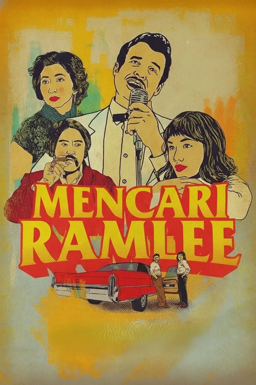 Poster chính thức của phim Phim Tâm Lý, Phim Hài "Tìm Kiếm Ramlee" (Finding Ramlee - 2025), với sự tham gia của diễn viên Tony Eusoff và Sofia Jane.