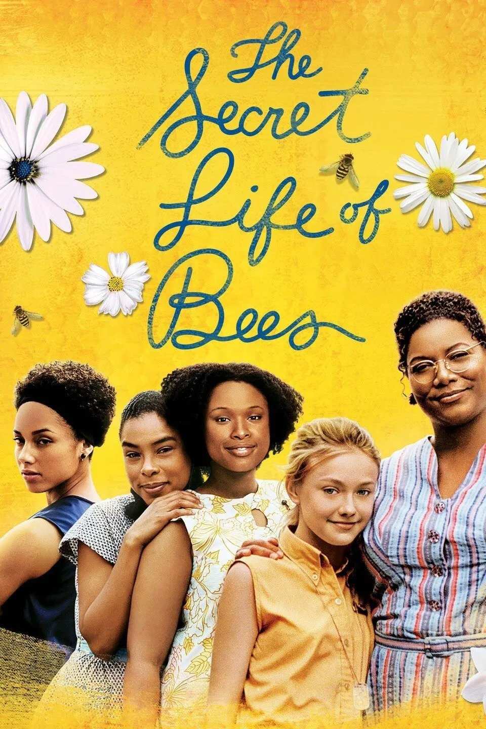 Poster chính thức của phim Phim Gia Đình, Phim Phiêu Lưu "Tìm Lại Yêu Thương" (The Secret Life of Bees - 2008), với sự tham gia của diễn viên Dakota Fanning và Queen Latifah.