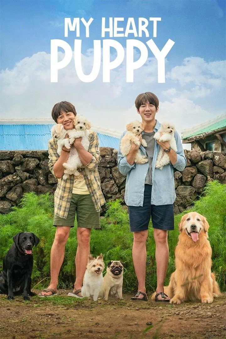 Poster chính thức của phim Phim Tình Cảm, Phim Hài "Tìm Nhà Cho Boss" (My Heart Puppy - 2023), với sự tham gia của diễn viên Yoo Yeon-seok và Cha Tae-hyun.