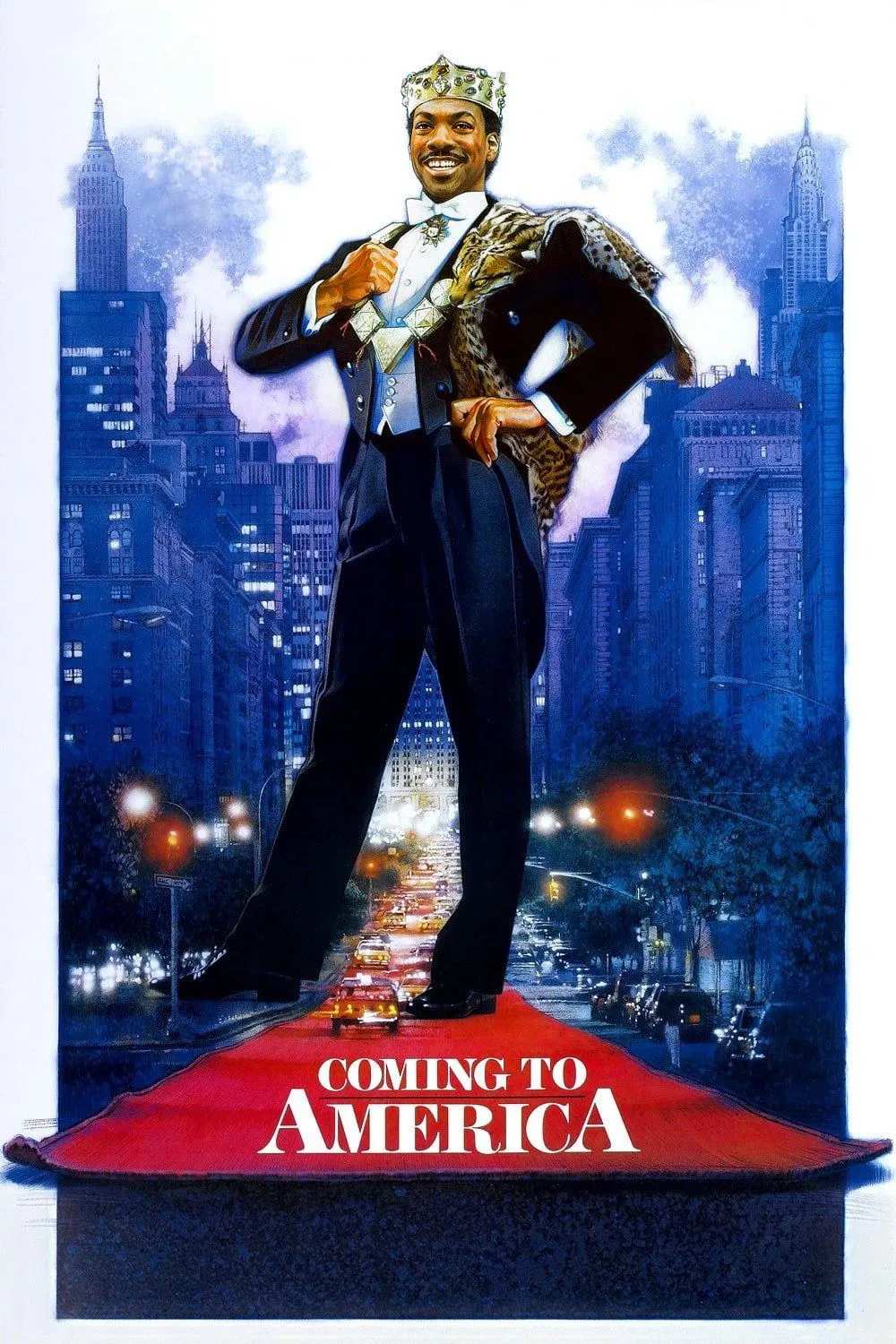 Poster chính thức của phim Phim Hài, Phim Tình Cảm "Tìm Vợ Phương Xa" (Coming to America - 1988), với sự tham gia của diễn viên Eddie Murphy và Arsenio Hall.
