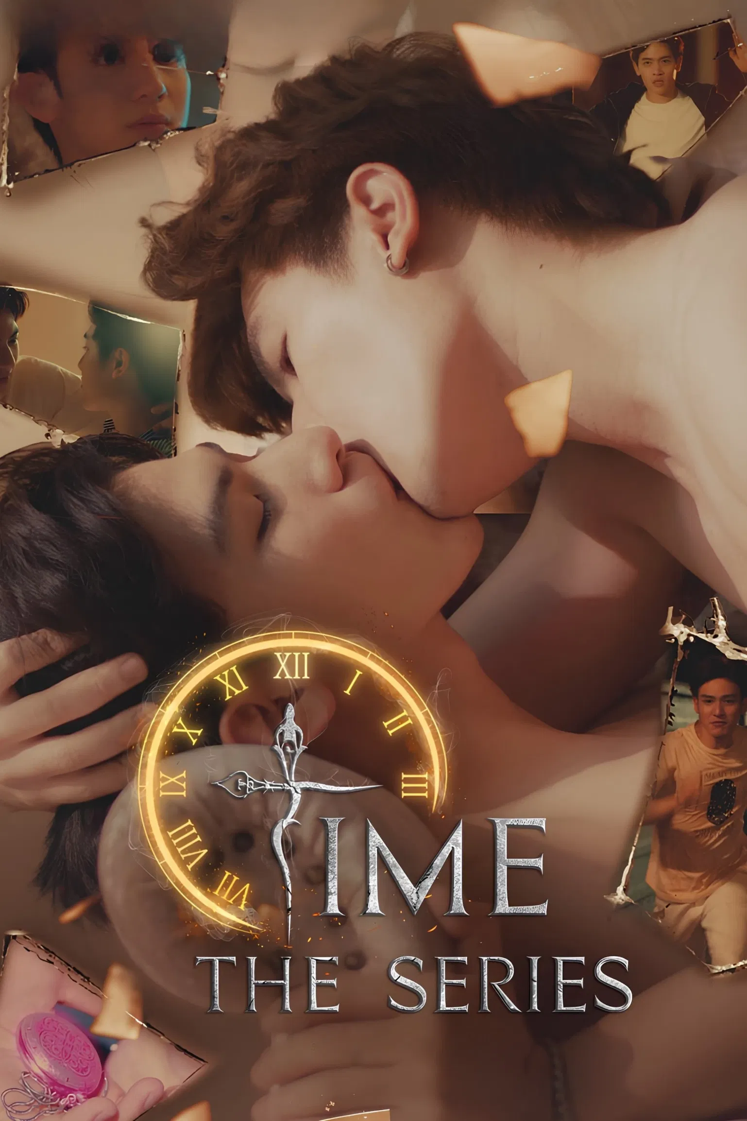 Poster chính thức của phim Phim Tâm Lý "Time The Series" (Time - 2024), với sự tham gia của diễn viên Camp Kunathip Trakarnchan và Jimmy Jiramate Chu.