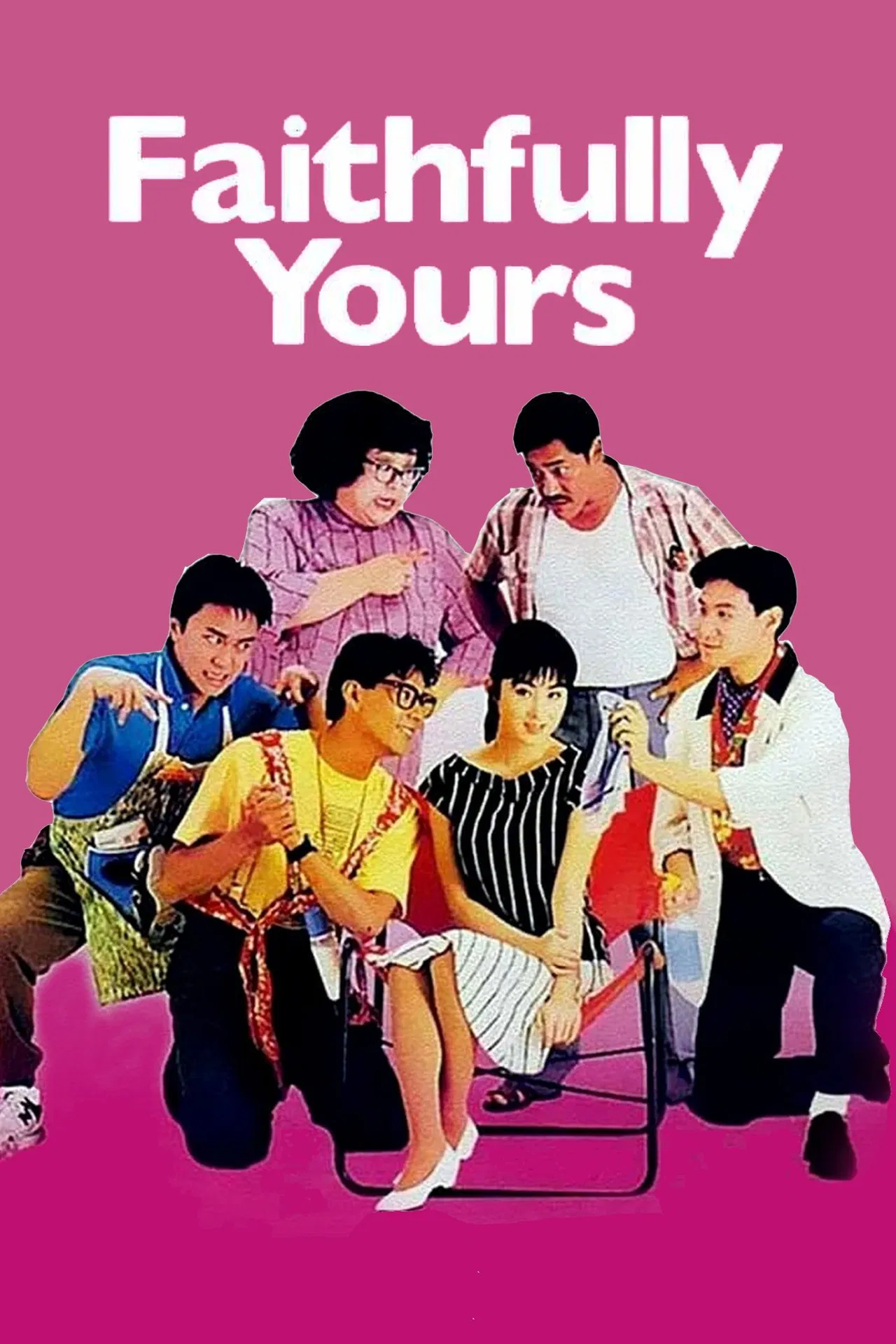 Poster chính thức của phim Phim Hài "Tình Anh Thợ Cạo" (Faithfully Yours - 1988), với sự tham gia của diễn viên Trương Học Hữu và Mạc Thiếu Thông.