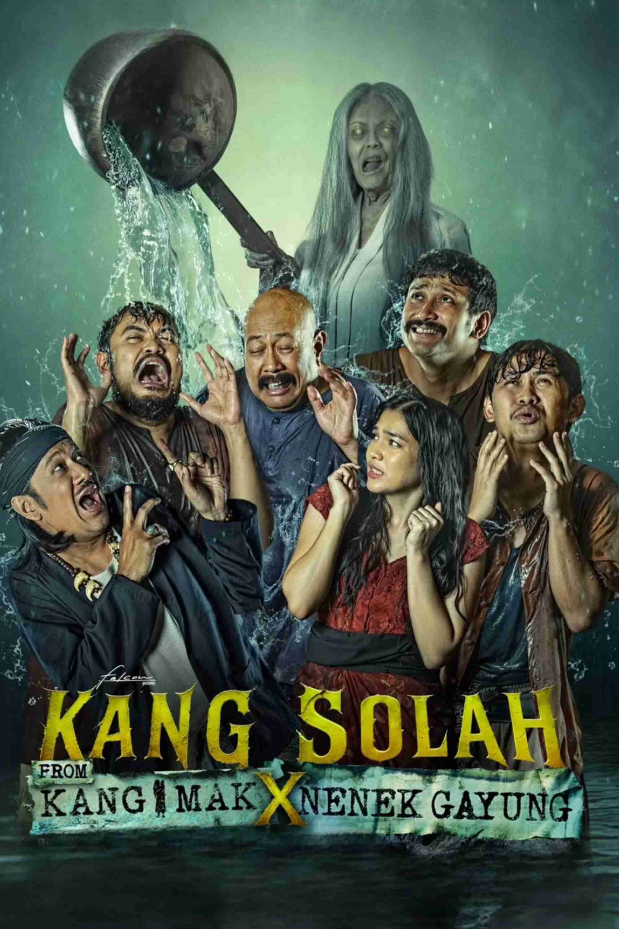Poster chính thức của phim Phim Hài, Phim Giả Tượng "Tình Người Duyên Ma: Tái Hợp" (Kang Solah from Kang Mak x Nenek Gayung - 2025), với sự tham gia của diễn viên Rigen Rakelna và Indra Jegel.