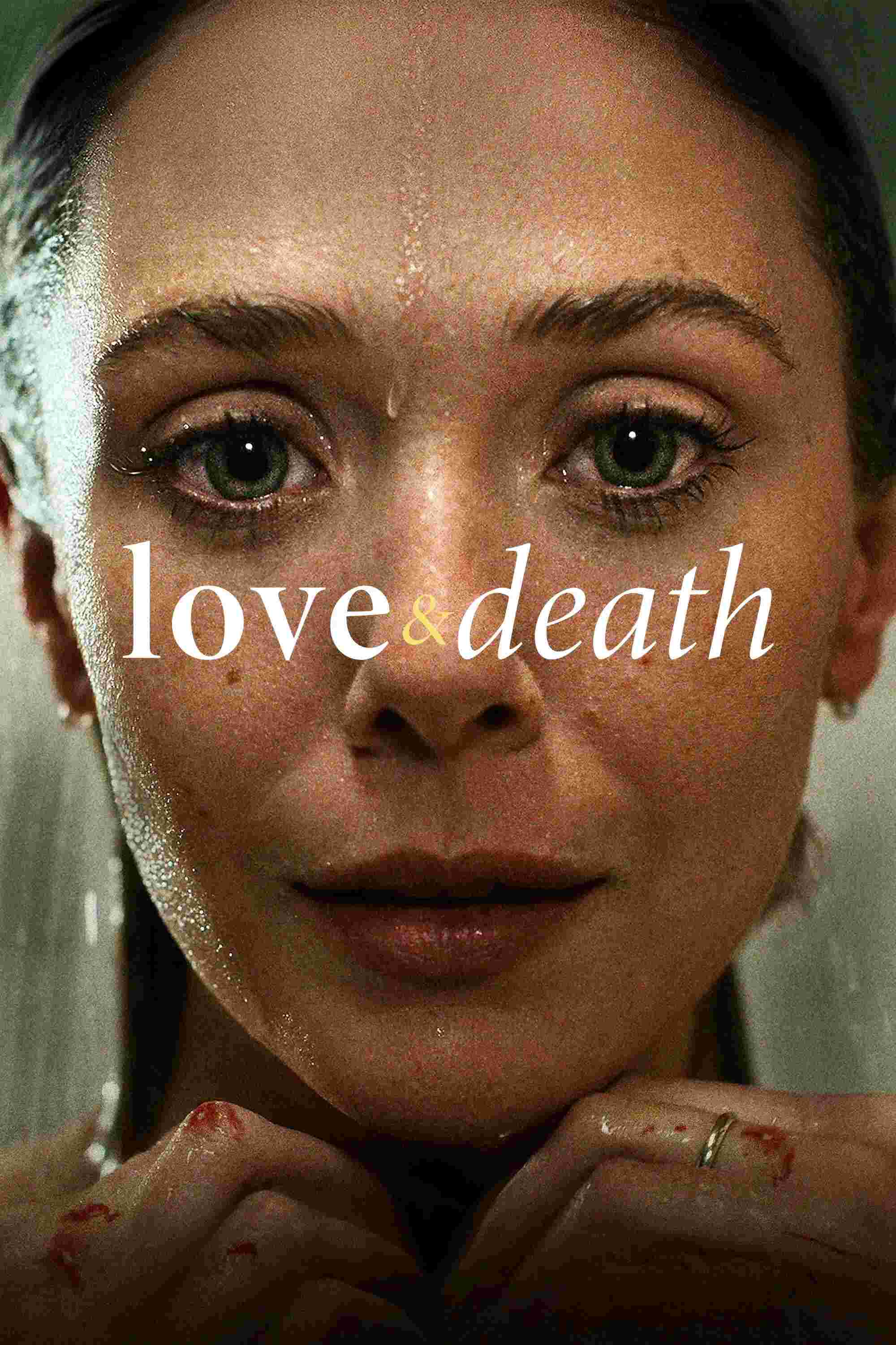 Poster chính thức của phim Phim Hình Sự, Phim Tâm Lý "Tình Yêu & Cái Chết (Tình Yêu Và Cái Chết)" (Love & Death - 2023), với sự tham gia của diễn viên Elizabeth Olsen và Jesse Plemons.