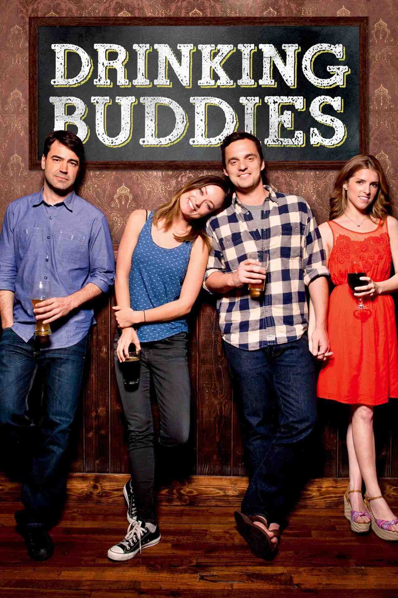 Poster chính thức của phim Phim Tình Cảm, Phim Tâm Lý "Tình Yêu Cấm Kỵ" (Drinking Buddies - 2013), với sự tham gia của diễn viên Olivia Wilde và Jake Johnson.
