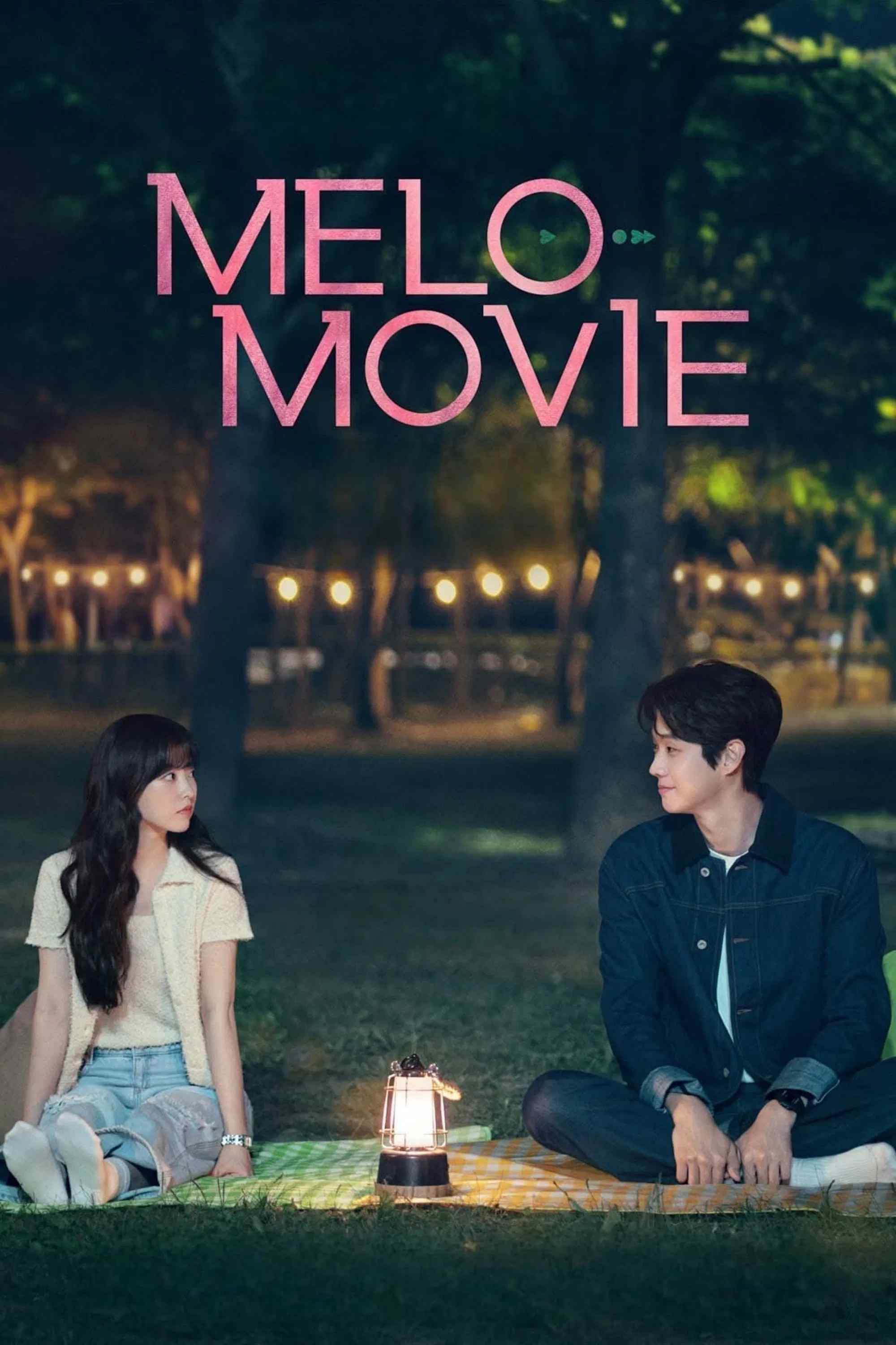 Poster chính thức của phim Phim Hài, Phim Tâm Lý "Tình Yêu Của Mu Bi" (Melo Movie - 2025), với sự tham gia của diễn viên Choi Woo-shik và Park Bo-young.