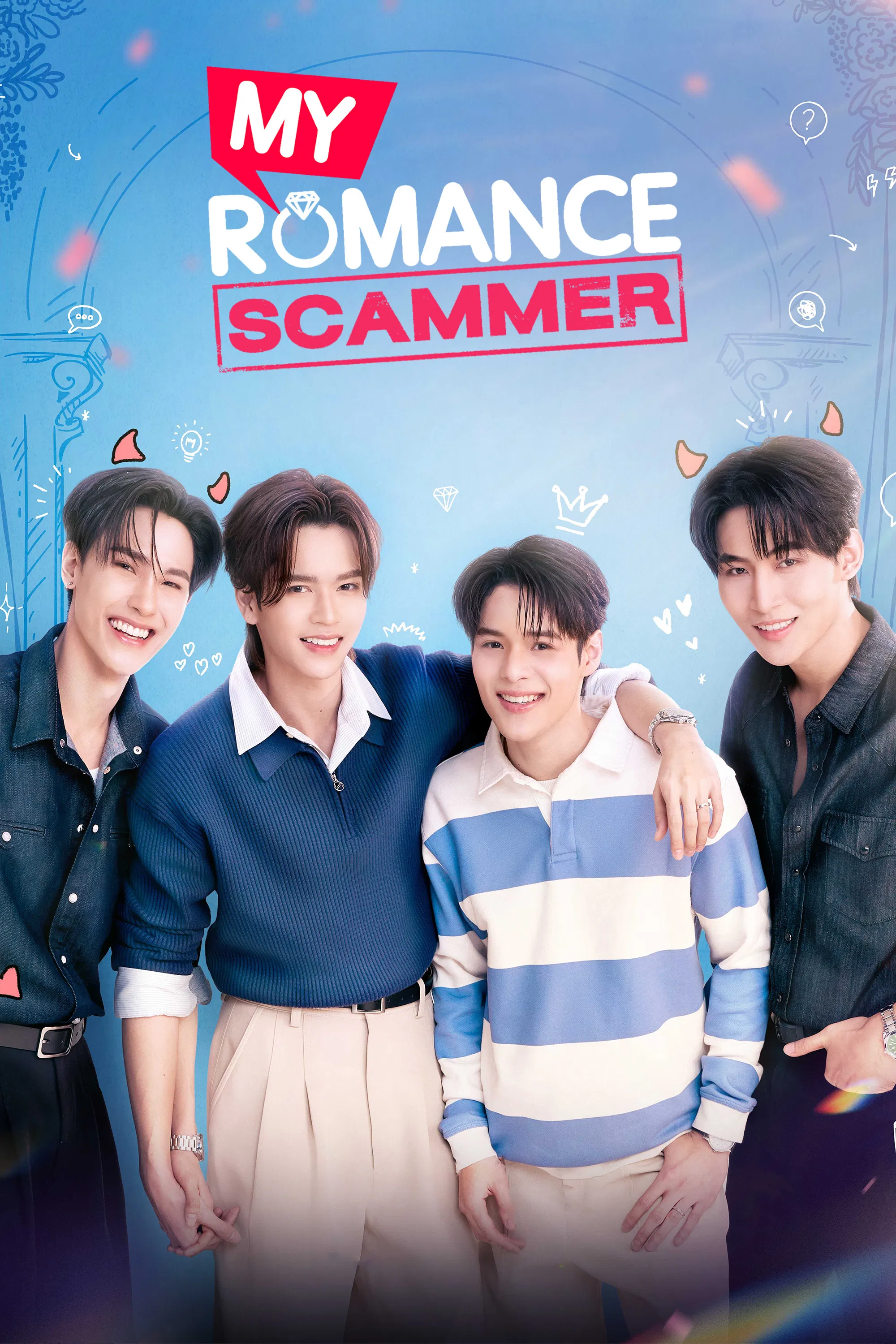 Poster chính thức của phim Phim Tâm Lý "Tình yêu đích thực sau hôn nhân" (My Romance Scammer - 2026), với sự tham gia của diễn viên Jiruntanin Trairattanayon và Panachai Sriariyarungruang.