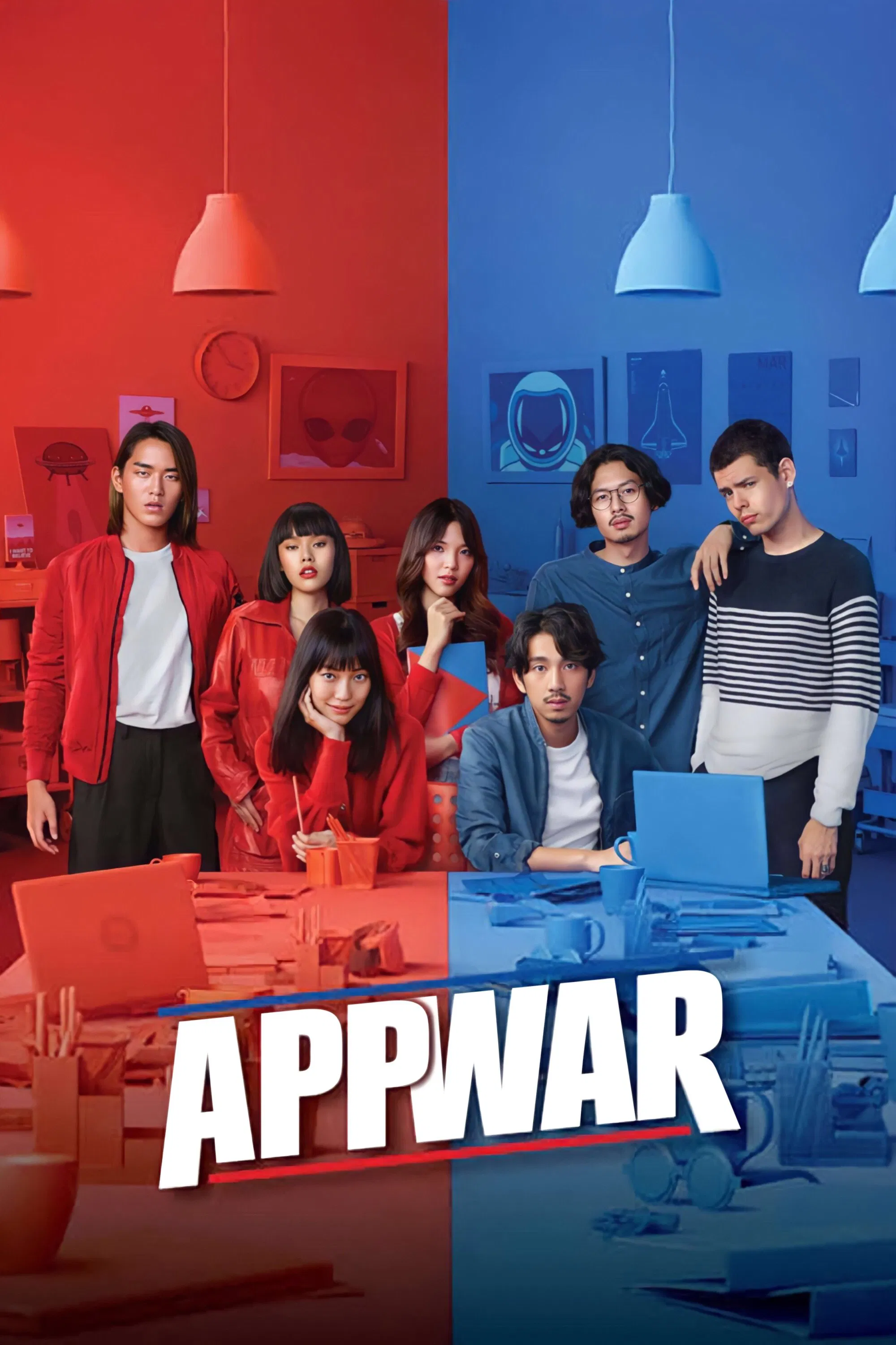 Poster chính thức của phim Phim Hài, Phim Tình Cảm "Tình yêu hay tiền tỷ" (App War - 2018), với sự tham gia của diễn viên Nat Kitcharit và Prariyapit Yu.