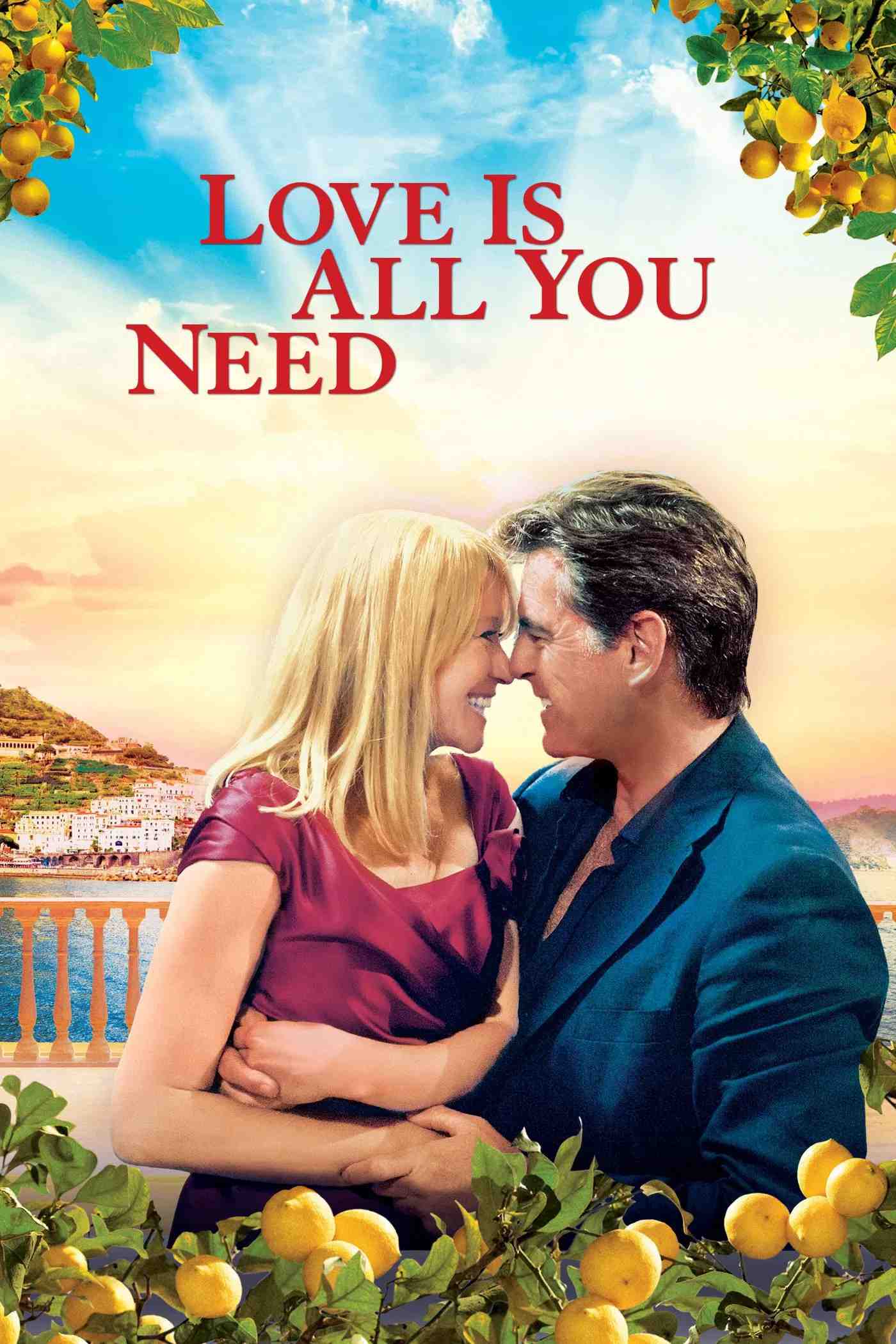 Poster chính thức của phim Phim Hài, Phim Tình Cảm "Tình Yêu Là Tất Cả" (Love Is All You Need - 2012), với sự tham gia của diễn viên Pierce Brosnan và Trine Dyrholm.
