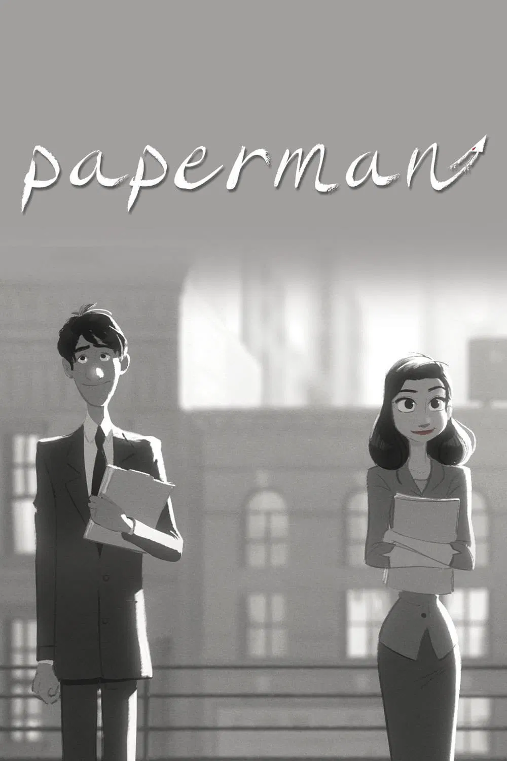 Poster chính thức của phim Phim Hoạt Hình, Phim Gia Đình "Tình Yêu Màu Giấy" (Paperman - 2012), với sự tham gia của diễn viên John Kahrs và Kari Wahlgren.