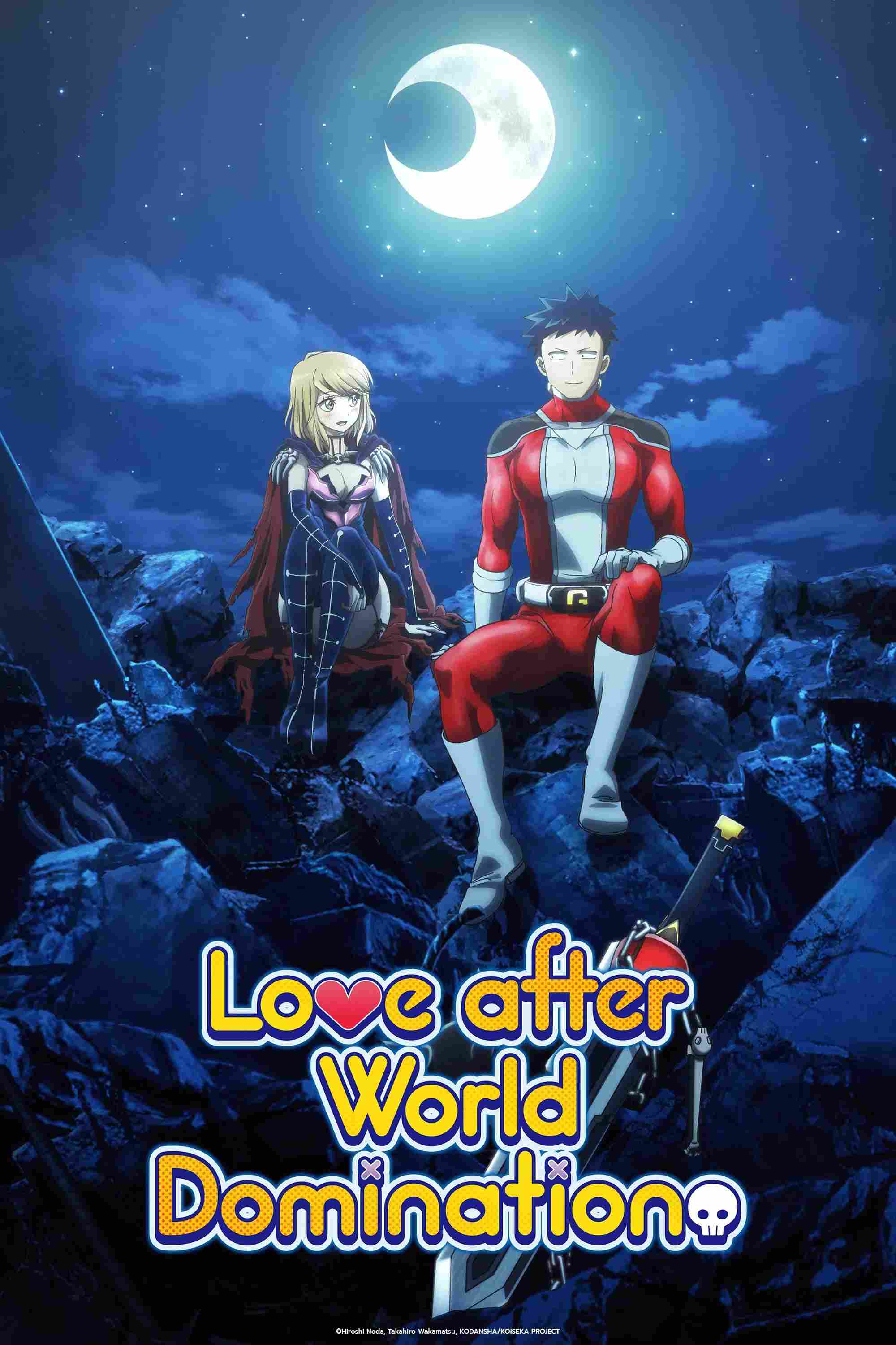 Poster chính thức của phim Phim Hoạt Hình, Phim Hài "Tình Yêu Sau Khi Chinh Phục Thế Giới" (Love After World Domination - 2022), với sự tham gia của diễn viên Yusuke Kobayashi và Ikumi Hasegawa.