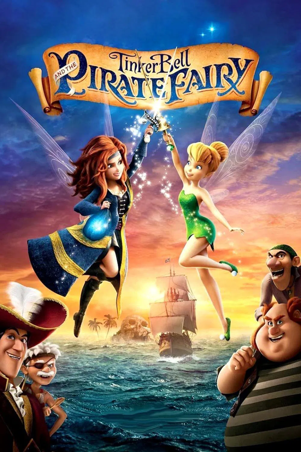 Poster chính thức của phim Phim Hoạt Hình, Phim Gia Đình "Tinker Bell và Tiên Hải Tặc" (Tinker Bell and the Pirate Fairy - 2014), với sự tham gia của diễn viên Mae Whitman và Christina Hendricks.