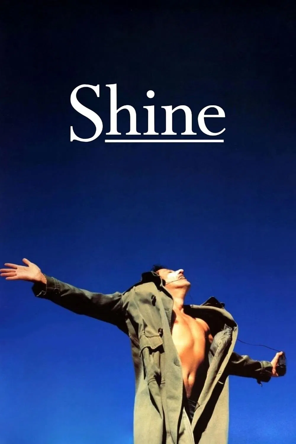 Poster chính thức của phim Phim Tâm Lý "Tỏa Sáng" (Shine - 1996), với sự tham gia của diễn viên Geoffrey Rush và Noah Taylor.