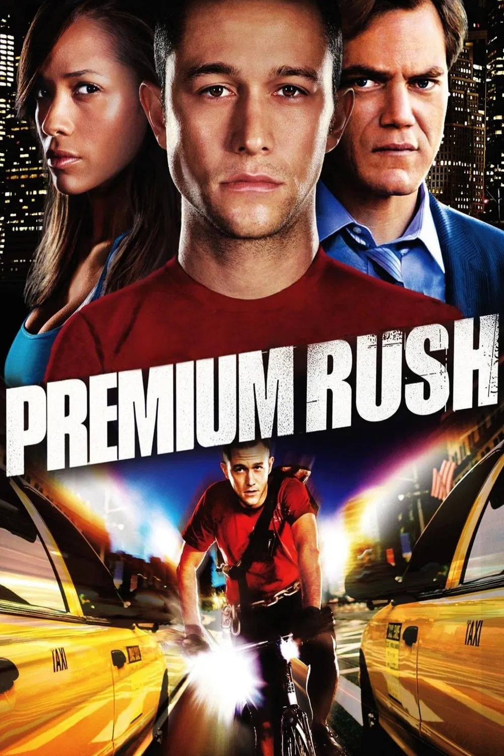Poster chính thức của phim Phim Hình Sự, Phim Hành Động "Tốc Độ Kinh Hoàng" (Premium Rush - 2012), với sự tham gia của diễn viên Joseph Gordon-Levitt và Michael Shannon.