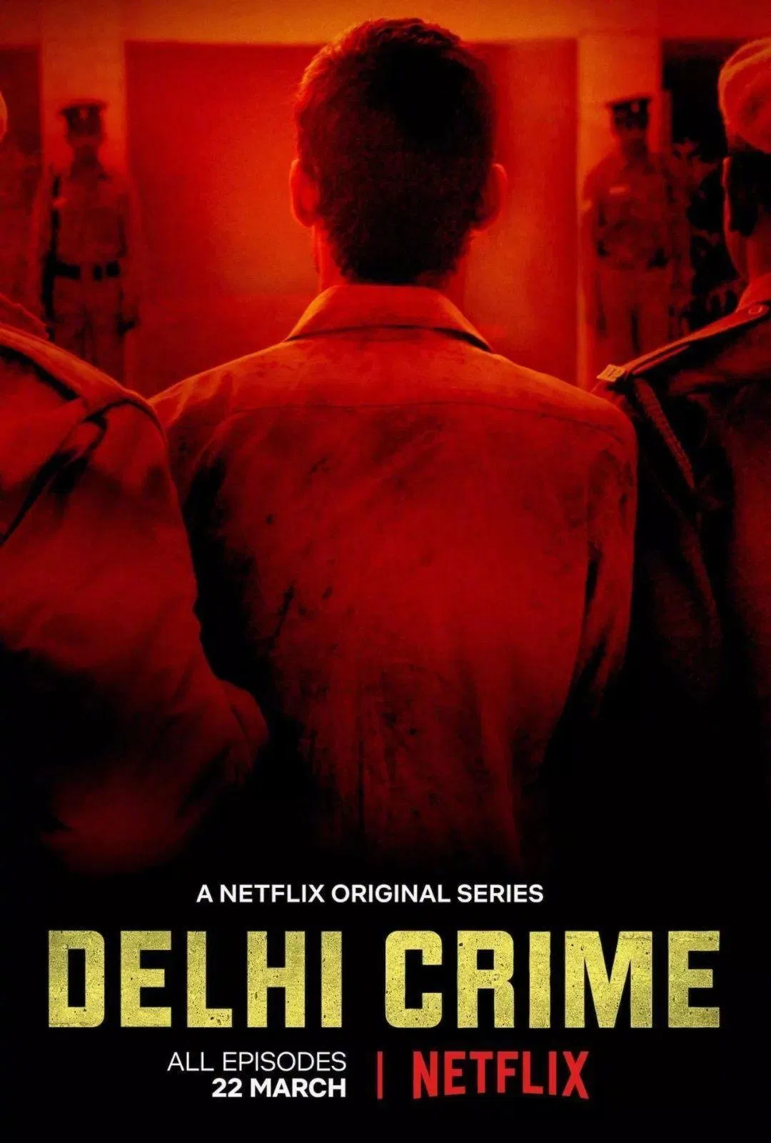 Poster chính thức của phim "Tội Ác Delhi (Phần 2)" (Kachha Baniyan Gang: The Real Story Behind Delhi Crime Season 2 - 2022), với sự tham gia của diễn viên Shefali Shah.