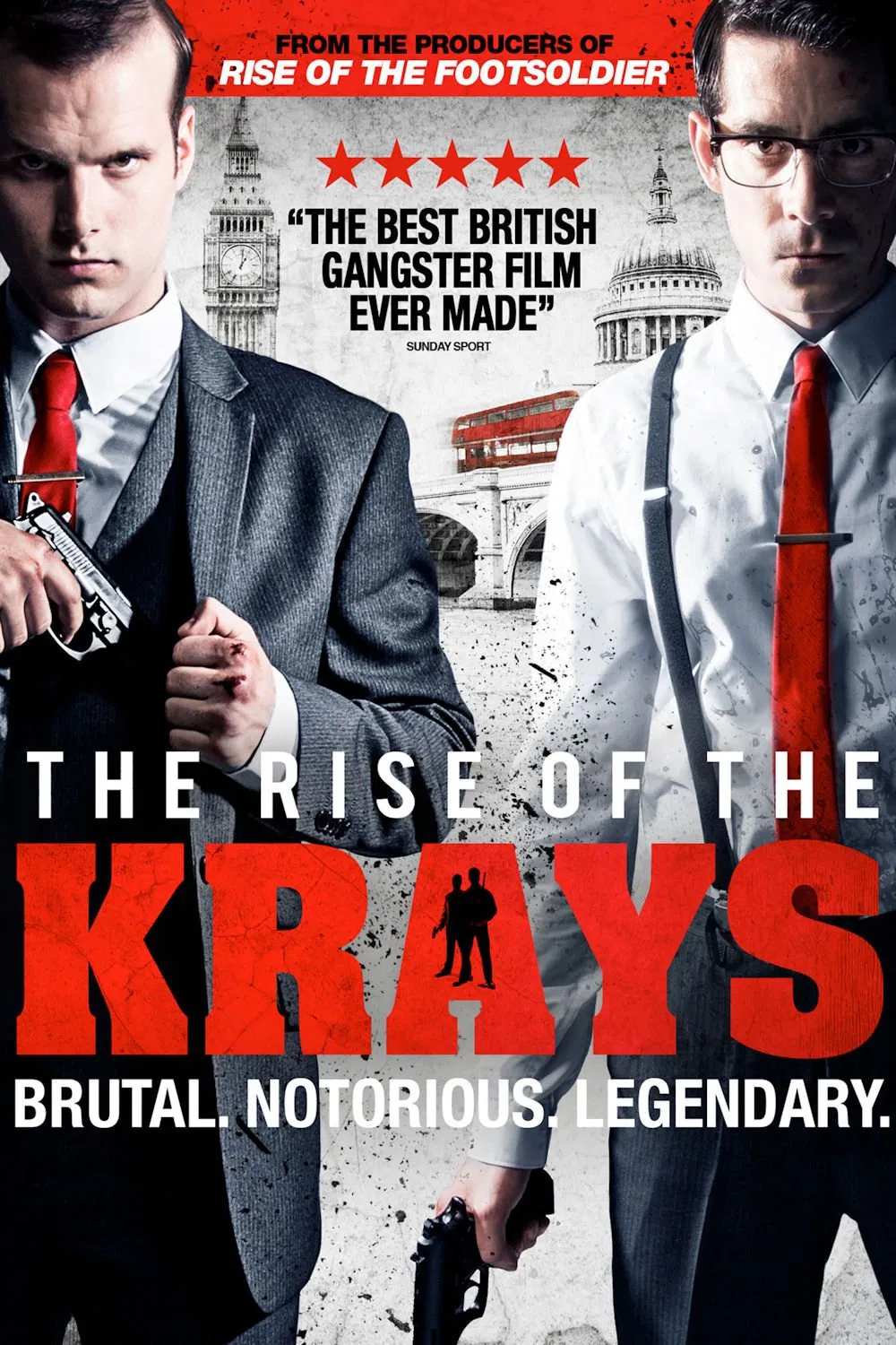 Poster chính thức của phim Phim Hình Sự "Tội Ác Trỗi Dậy" (The Rise of the Krays - 2015), với sự tham gia của diễn viên Kevin Leslie và Simon Cotton.