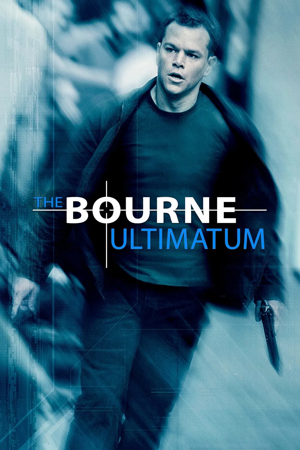 Poster chính thức của phim Phim Hành Động, Phim Tâm Lý "Tối hậu thư của Bourne" (The Bourne Ultimatum - 2007), với sự tham gia của diễn viên Matt Damon và Julia Stiles.