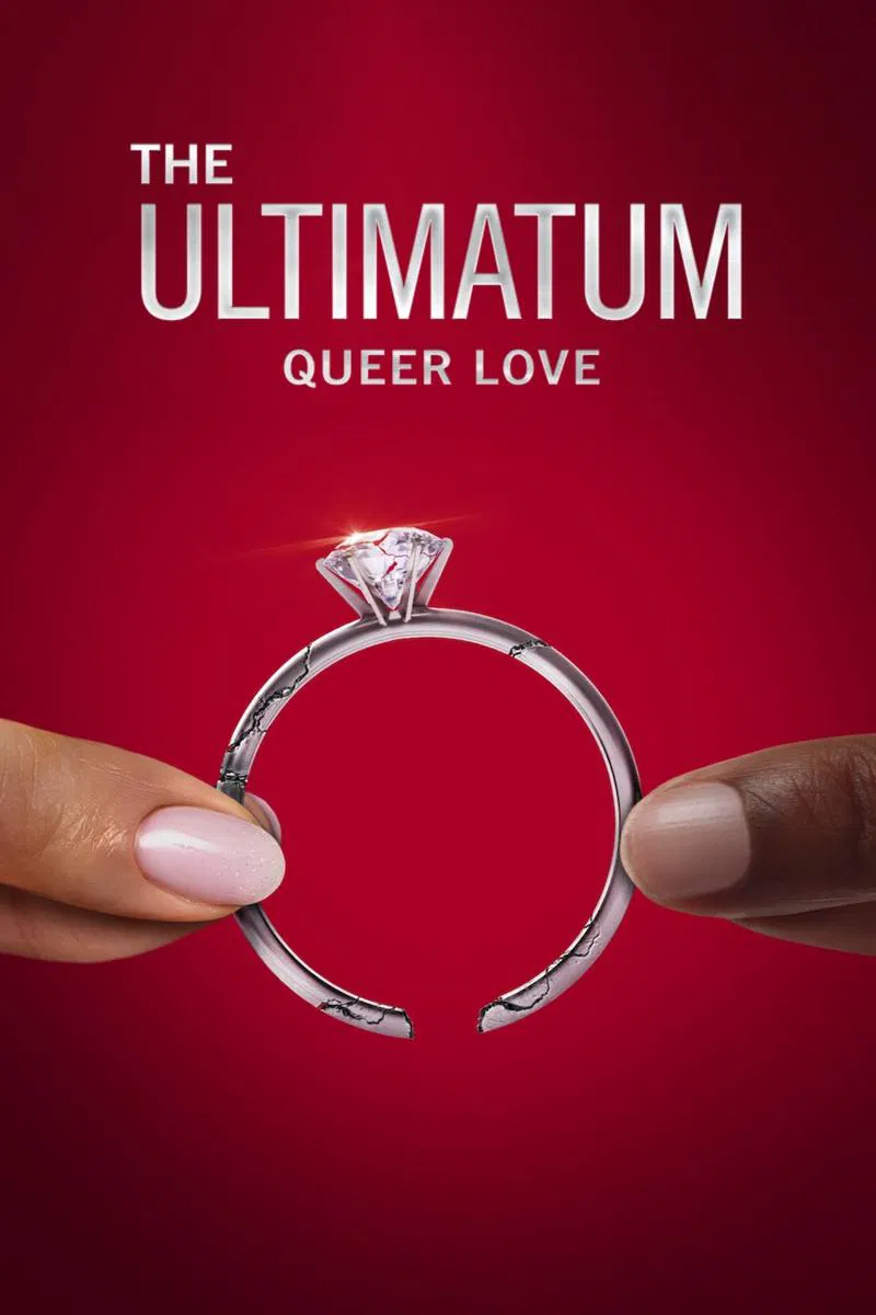 Poster chính thức của phim Truyền Hình Thực Tế "Tối Hậu Thư: Tình Yêu Queer (Phần 2)" (The Ultimatum: Queer Love - 2023), với sự tham gia của diễn viên JoAnna Garcia Swisher.