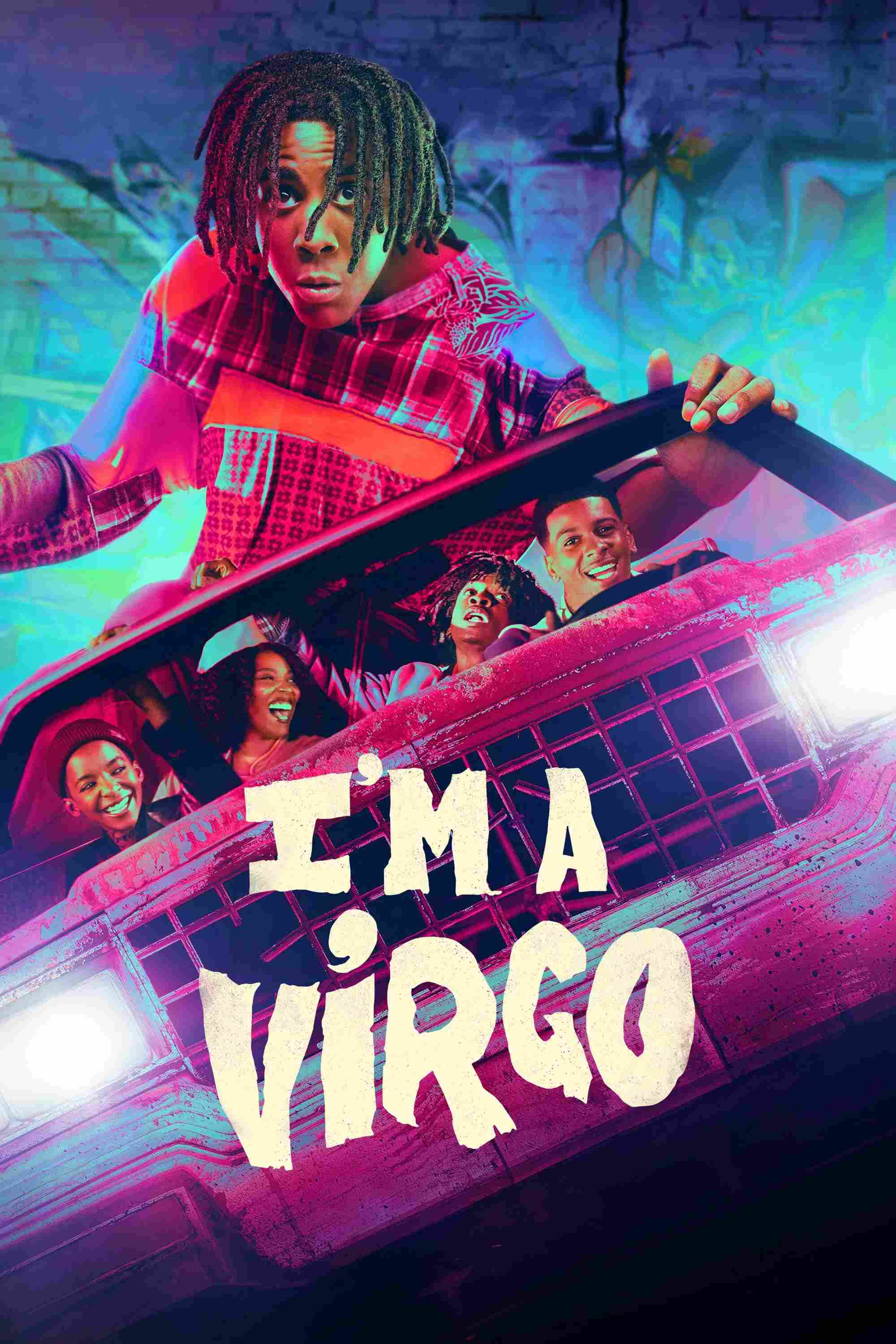 Poster chính thức của phim Phim Hài, Phim Viễn Tưởng & Giả Tưởng "Tôi Là Xử Nữ" (I'm a Virgo - 2023), với sự tham gia của diễn viên Jharrel Jerome và Brett Gray.