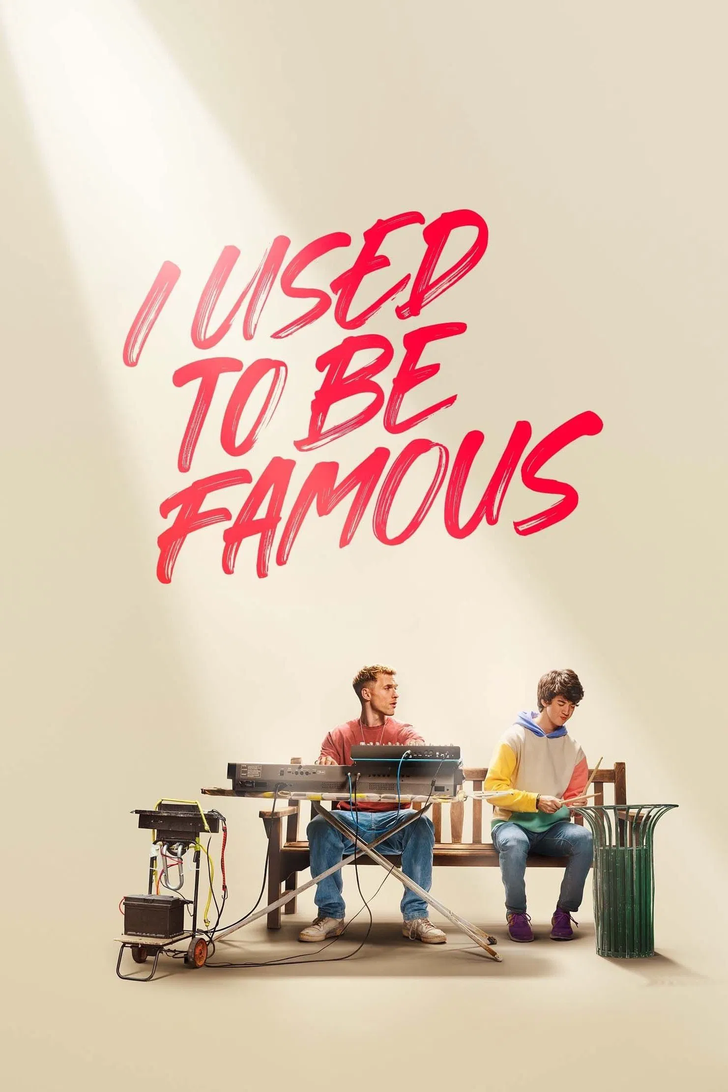 Poster chính thức của phim Phim Hài, Phim Tâm Lý "Tôi Từng Nổi Tiếng" (I Used to Be Famous - 2022), với sự tham gia của diễn viên Ed Skrein và Eleanor Matsuura.