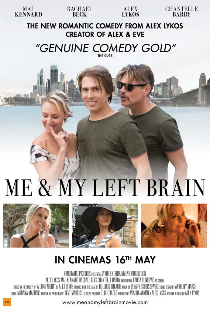 Poster chính thức của phim Phim Hài "Tôi Và Cái Não Trái" (Me and My Left Brain - 2019), với sự tham gia của diễn viên Chantelle Barry và Rachael Beck.