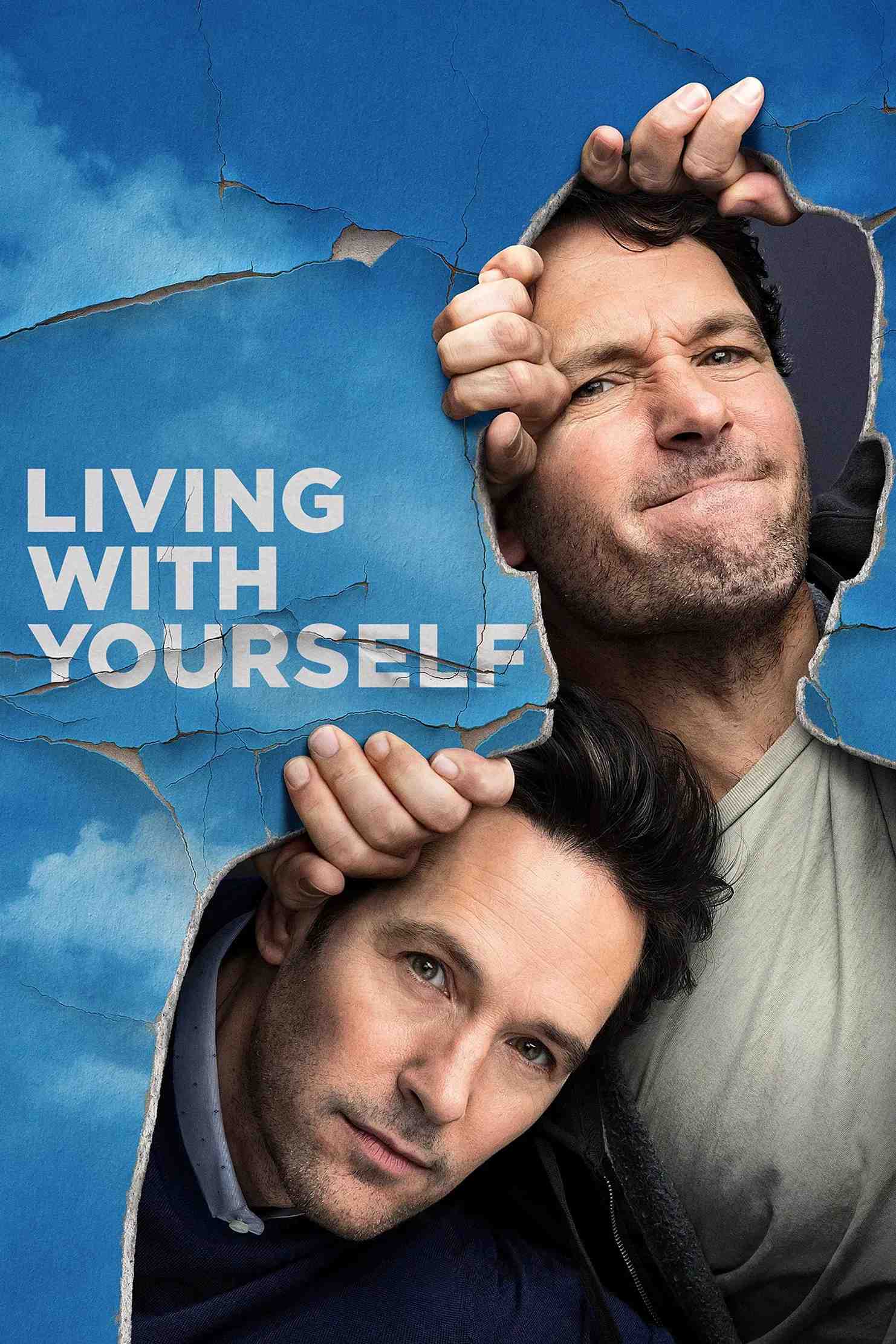 Poster chính thức của phim Phim Hài, Phim Tâm Lý "Tôi Và Chính Tôi" (Living with Yourself - 2019), với sự tham gia của diễn viên Paul Rudd và Aisling Bea.